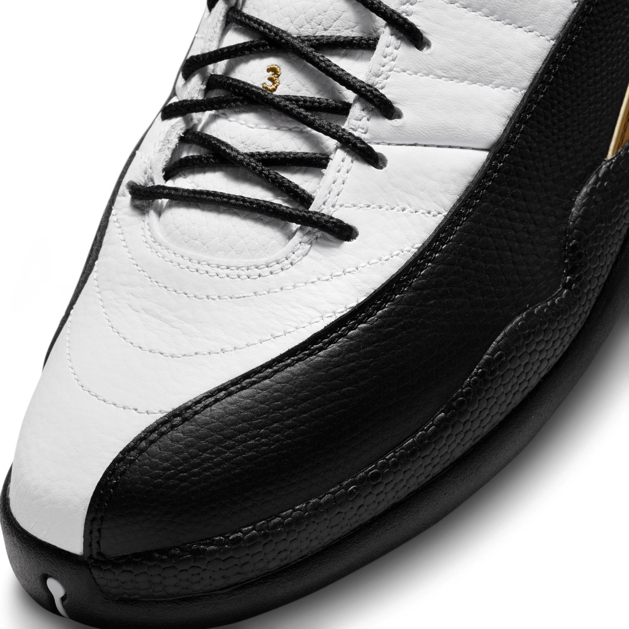 Jordan 12s black outlet white and gold