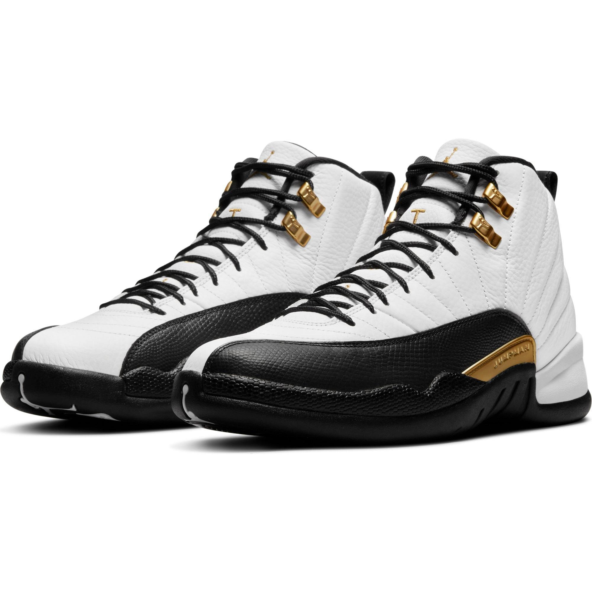 black and metallic gold jordan 12