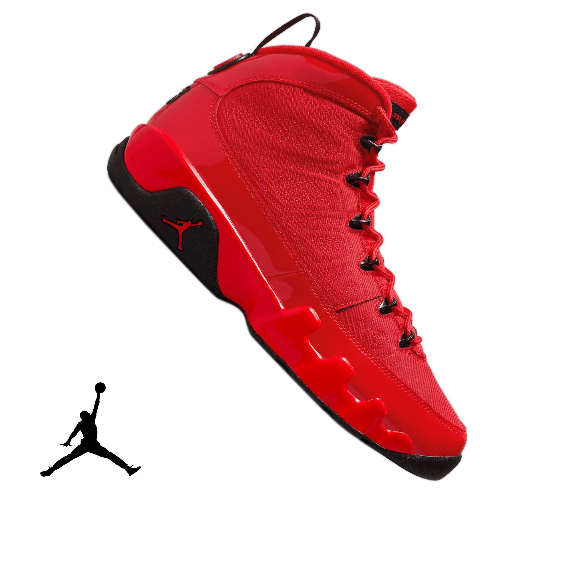 red and white jordan nines