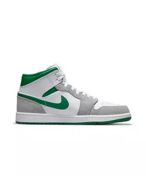 Jordan 1 green and white jordan 1 Mid SE "White/Pine Green/Lt Smoke Grey" Men's Shoe