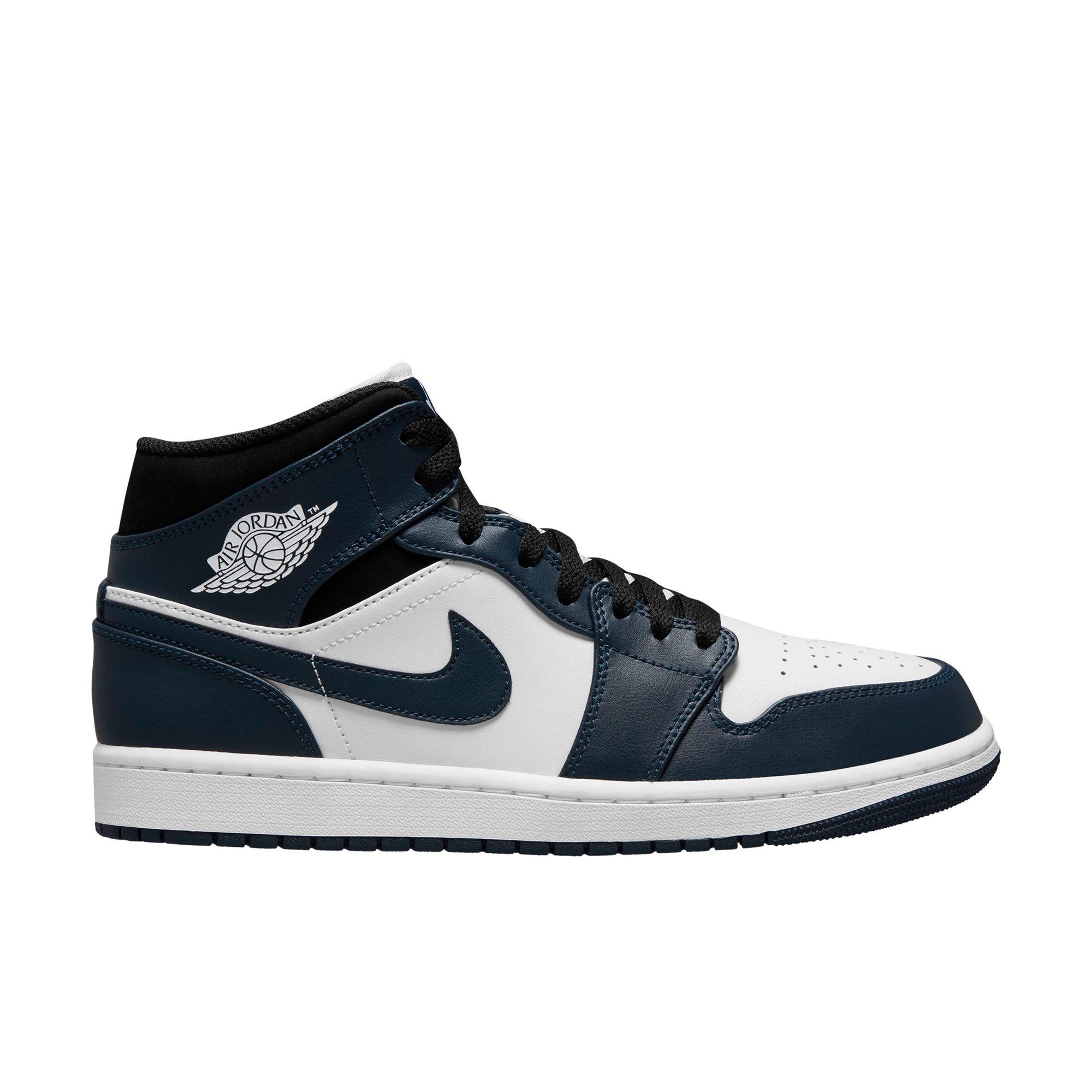 jordan 1 mid navy white black