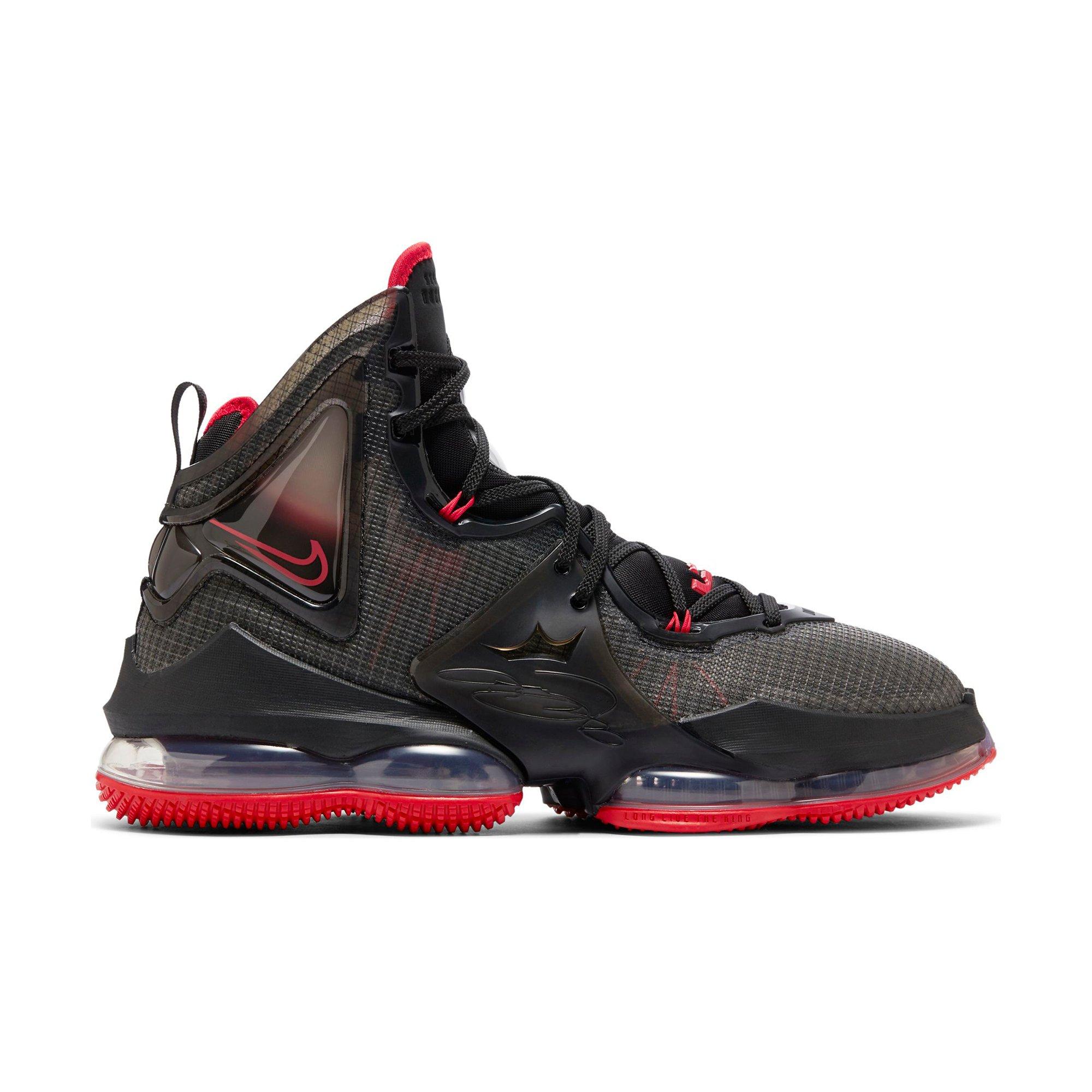 Black and clearance red lebron shoes