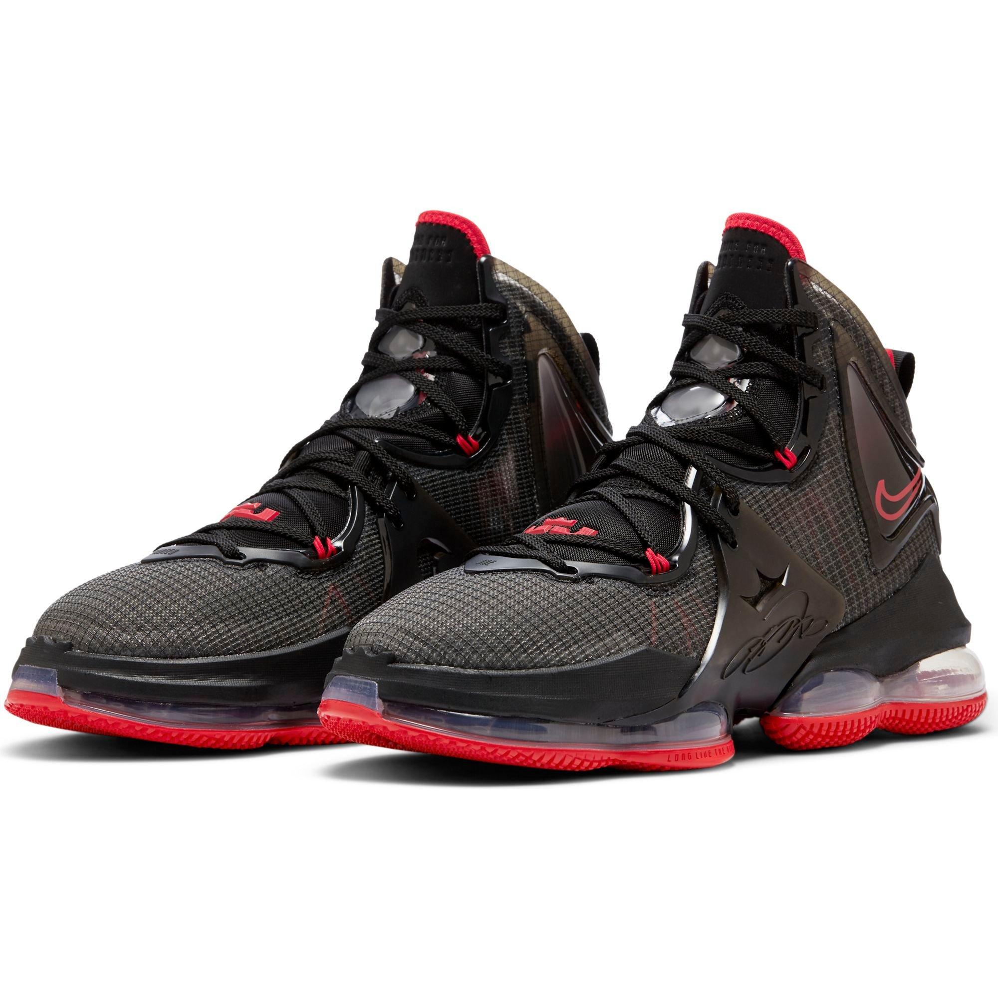 lebron 19 black and red