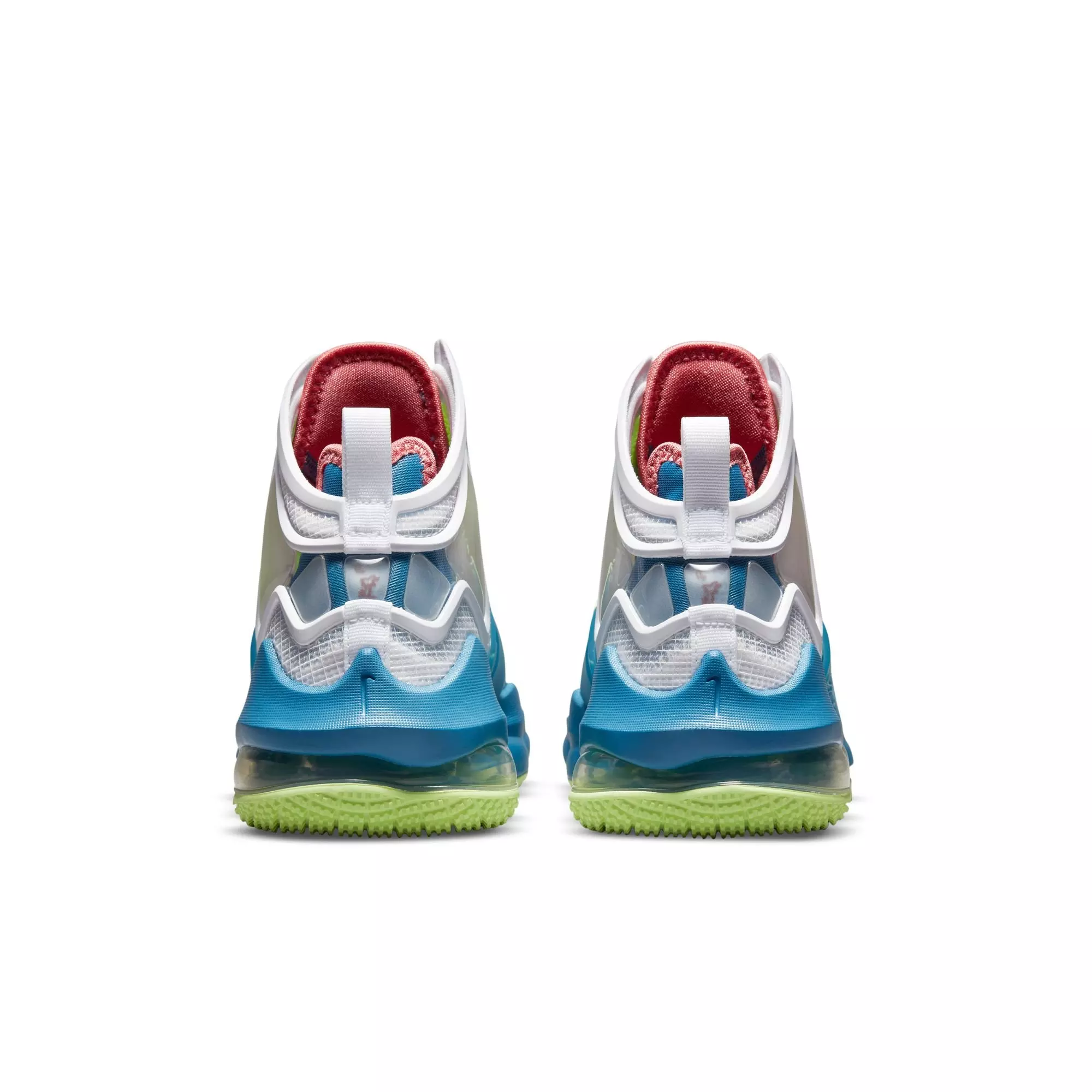 Nike LeBron 19 "Dutch Blue/Pomegranate/Lime Glow" Grade School Kids' Basketball Shoe - BLUE/RED