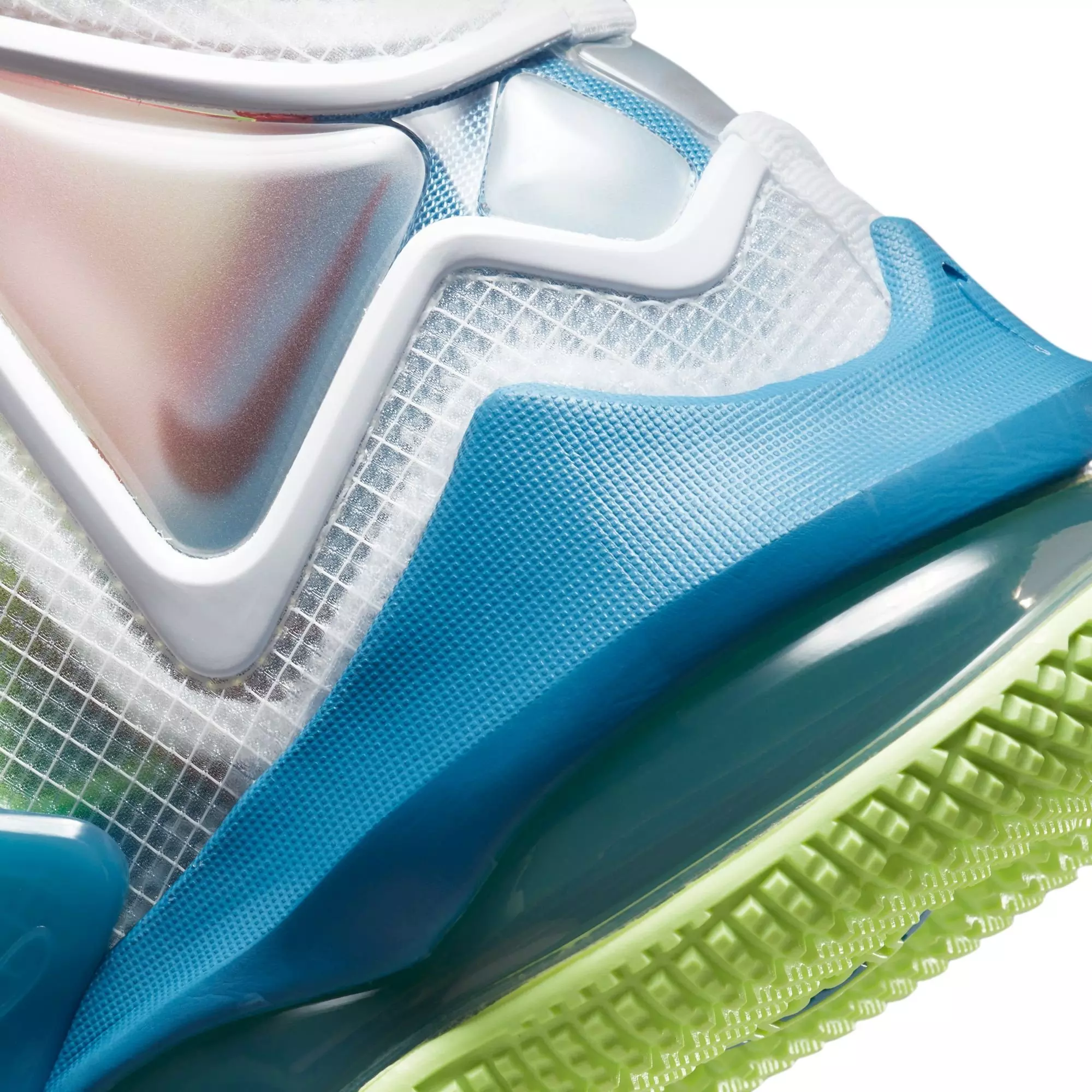 Nike LeBron 19 "Dutch Blue/Pomegranate/Lime Glow" Grade School Kids' Basketball Shoe - BLUE/RED