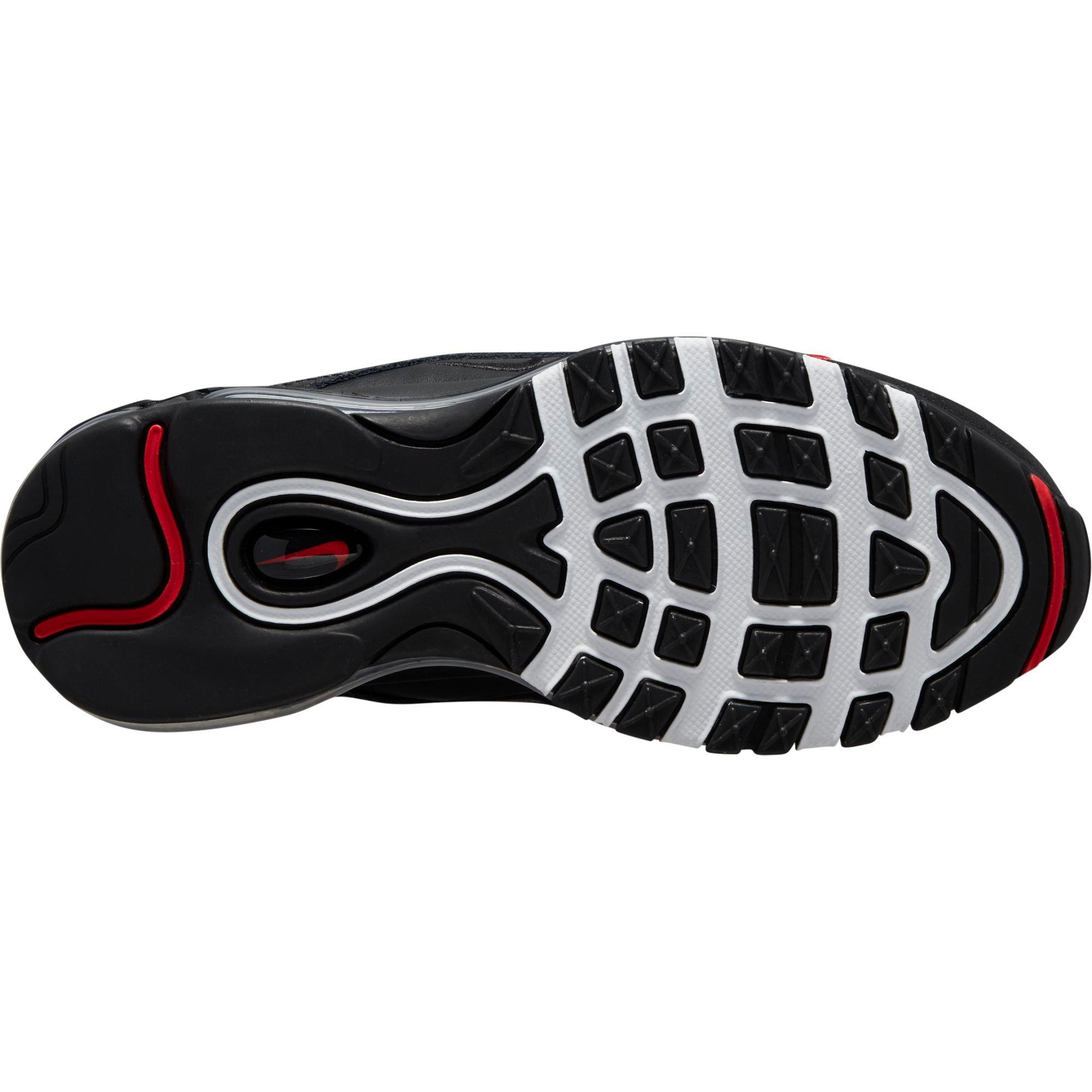Nike Air Max 97 "Black/Sport Red/White" Grade School Boys&rsquo; Shoe - BLACK/RED/WHITE Thumbnail View 3