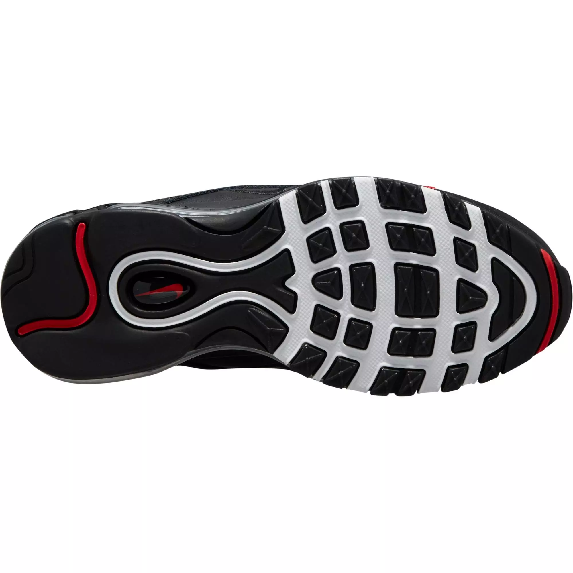 Nike Air Max 97 "Black/Sport Red/White" Grade School Boys&rsquo; Shoe - BLACK/RED/WHITE