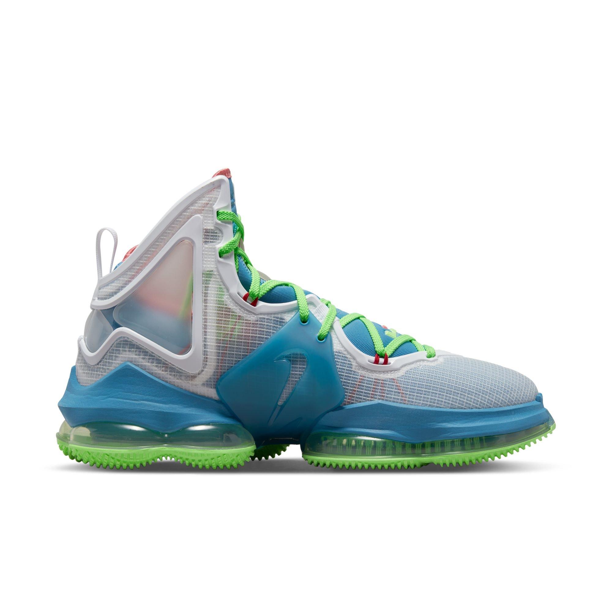 Nike LeBron 19 (Dutch Blue/Pomegranate/Lime Glow/White) - Style Code:  DC9339-400 