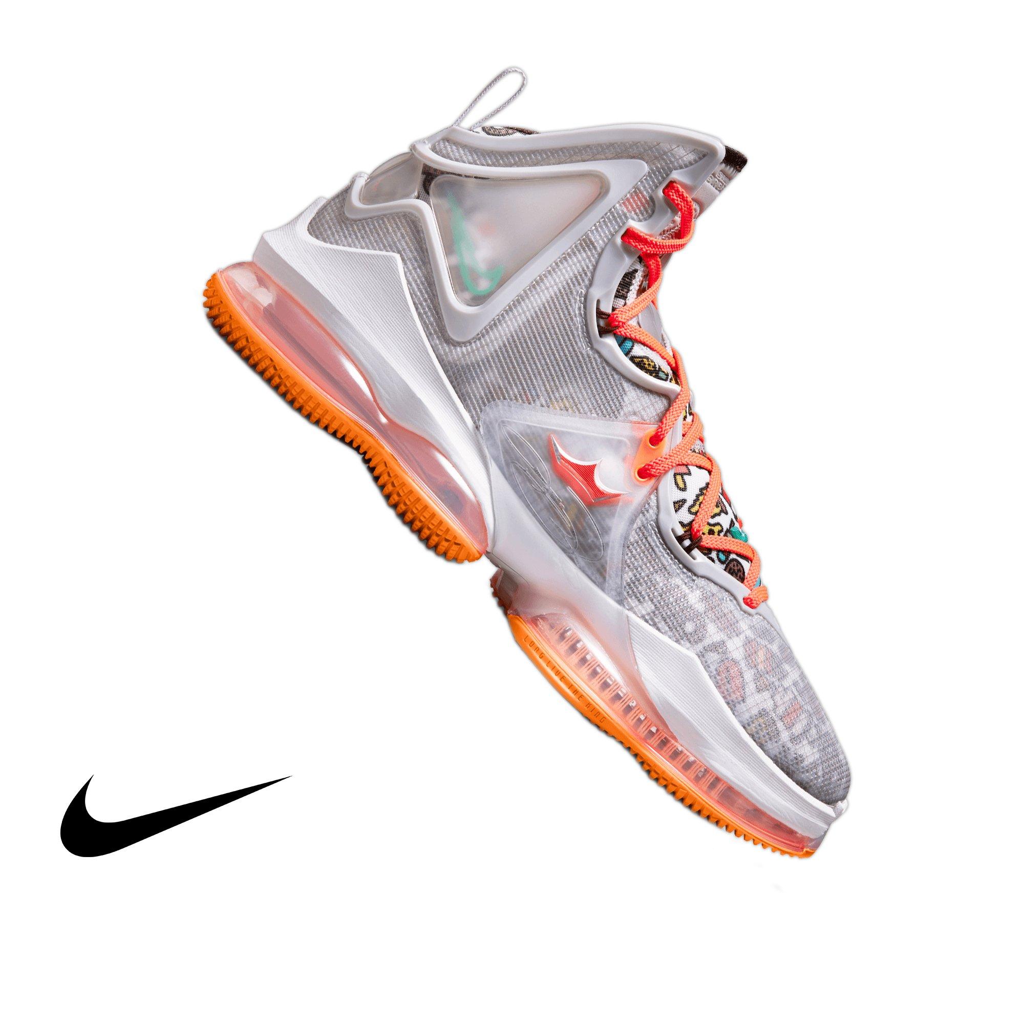 orange and grey basketball shoes