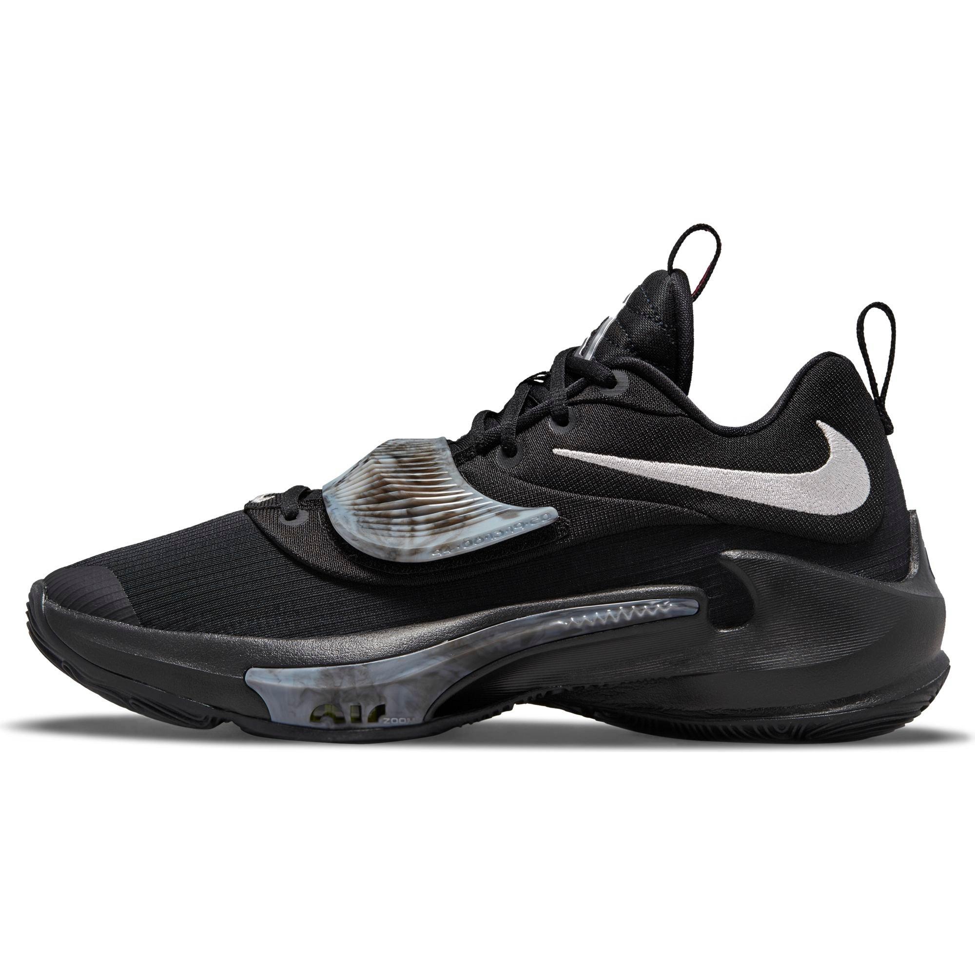 Nike Zoom Freak 2 Black/Metallic Silver Men's Basketball Shoe - Hibbett