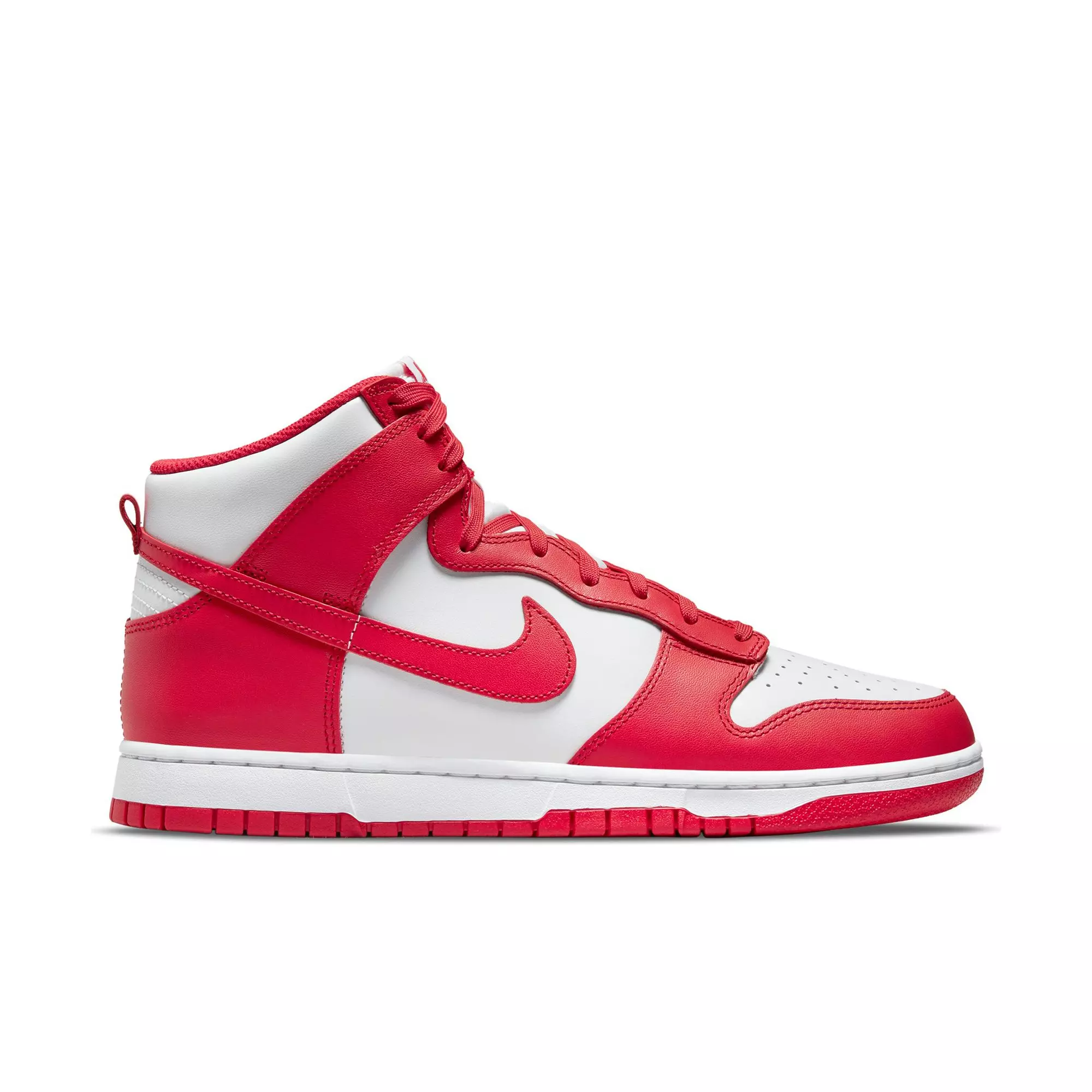 Nike Dunk High Retro White/University Red Men's Shoe - Hibbett