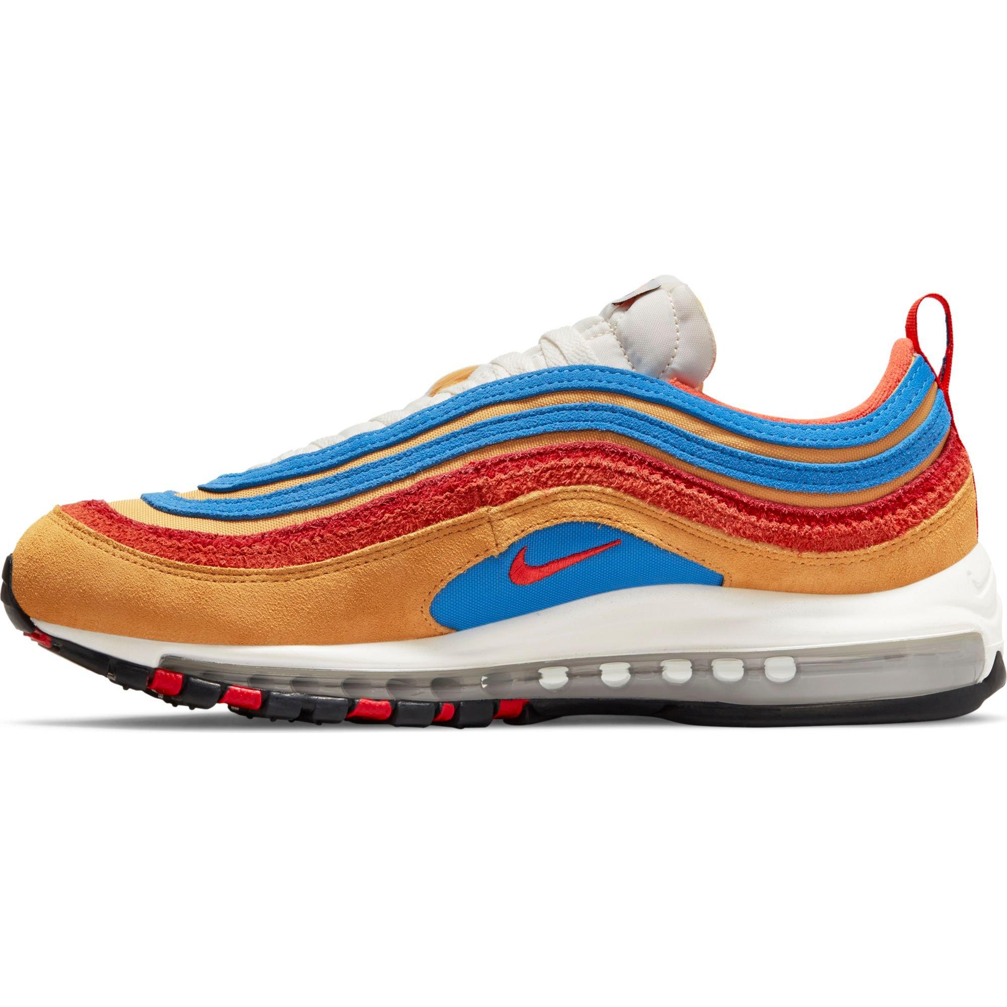 red and orange air max 97