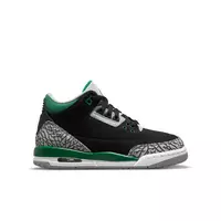 Jordan 3 Retro "Black/Pine Green/Silver" Grade School Kids' Shoe - BLACK/MULTI