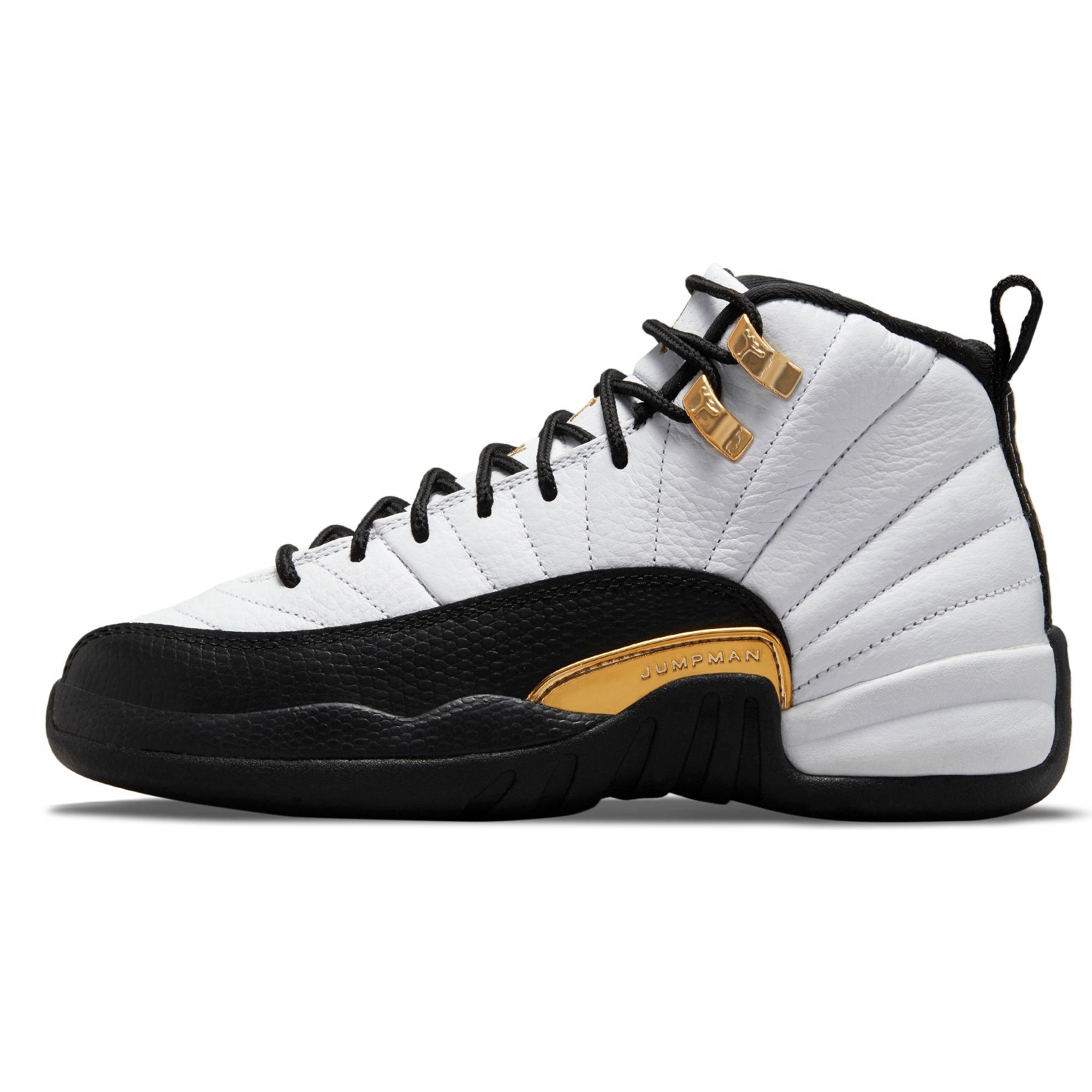Jordan 12 Retro White/Metallic Gold/Black Men's Shoe - Hibbett