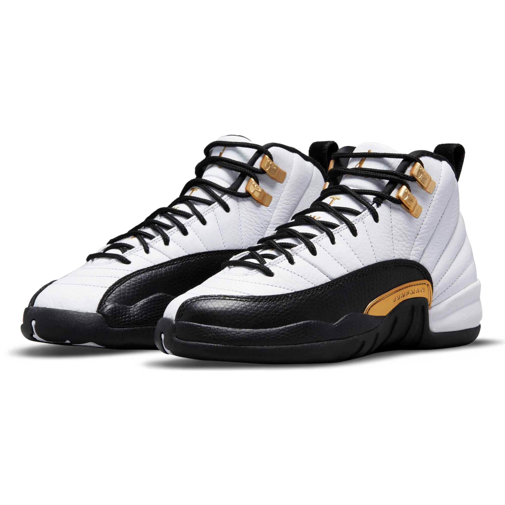 Jordan 12 Retro White/Metallic Gold/Black Men's Shoe - Hibbett