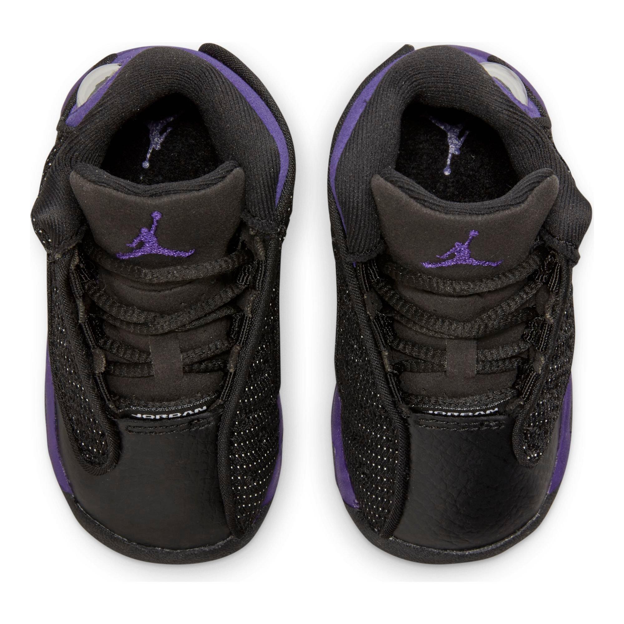Jordan 13 Retro Black/Court Purple/White Men's Shoe - Hibbett