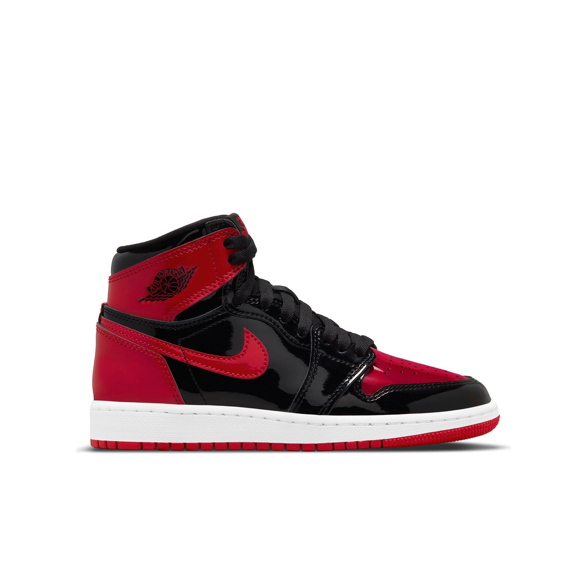 black and red jordan 1 grade school