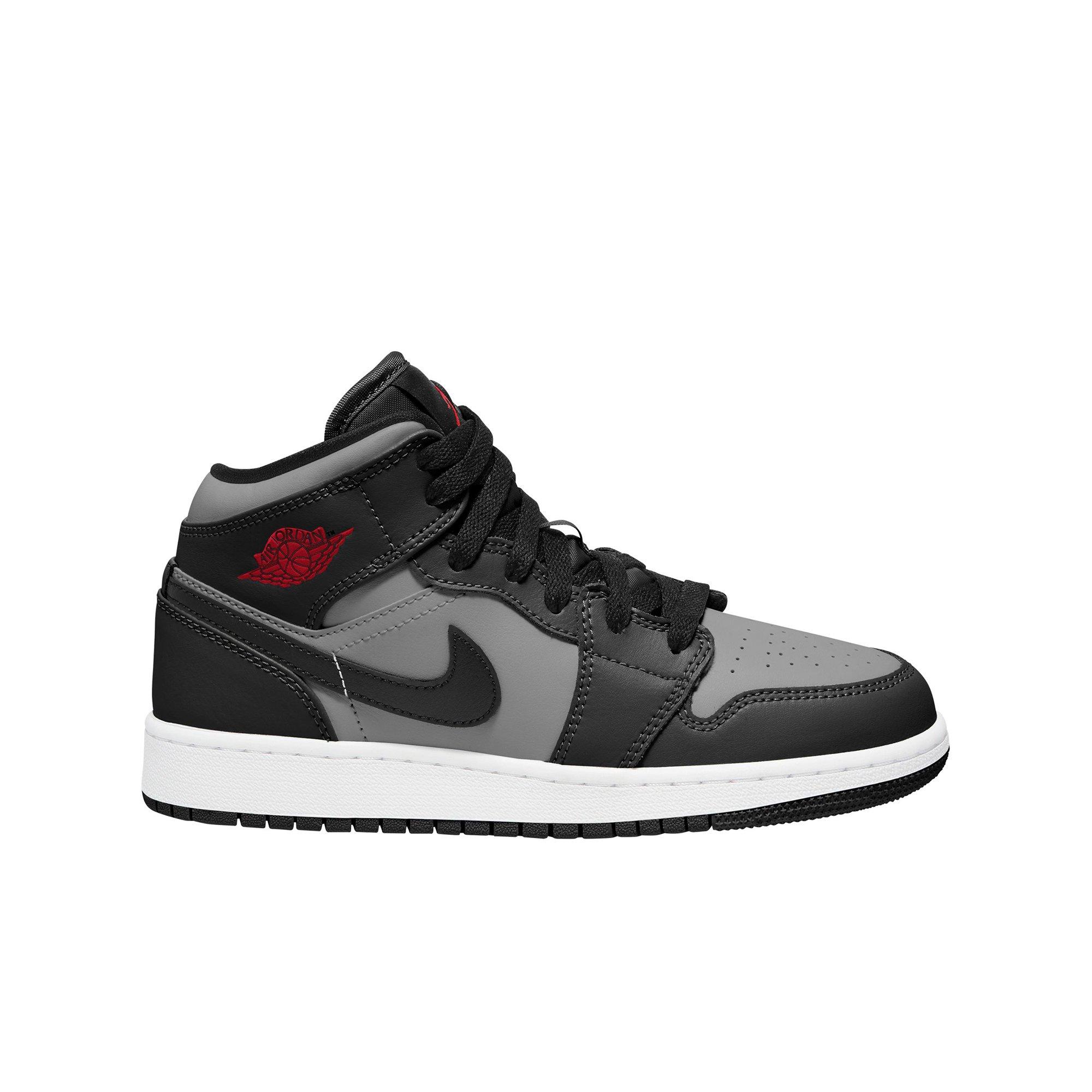 black and grey jordan 1 grade school