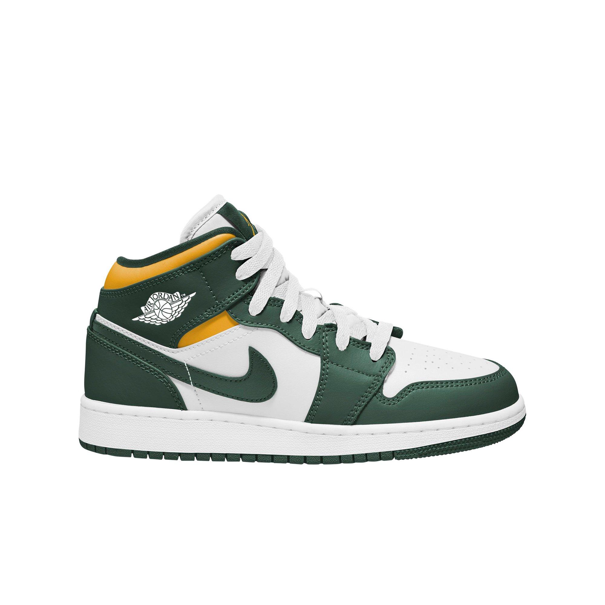 green and yellow retro jordans