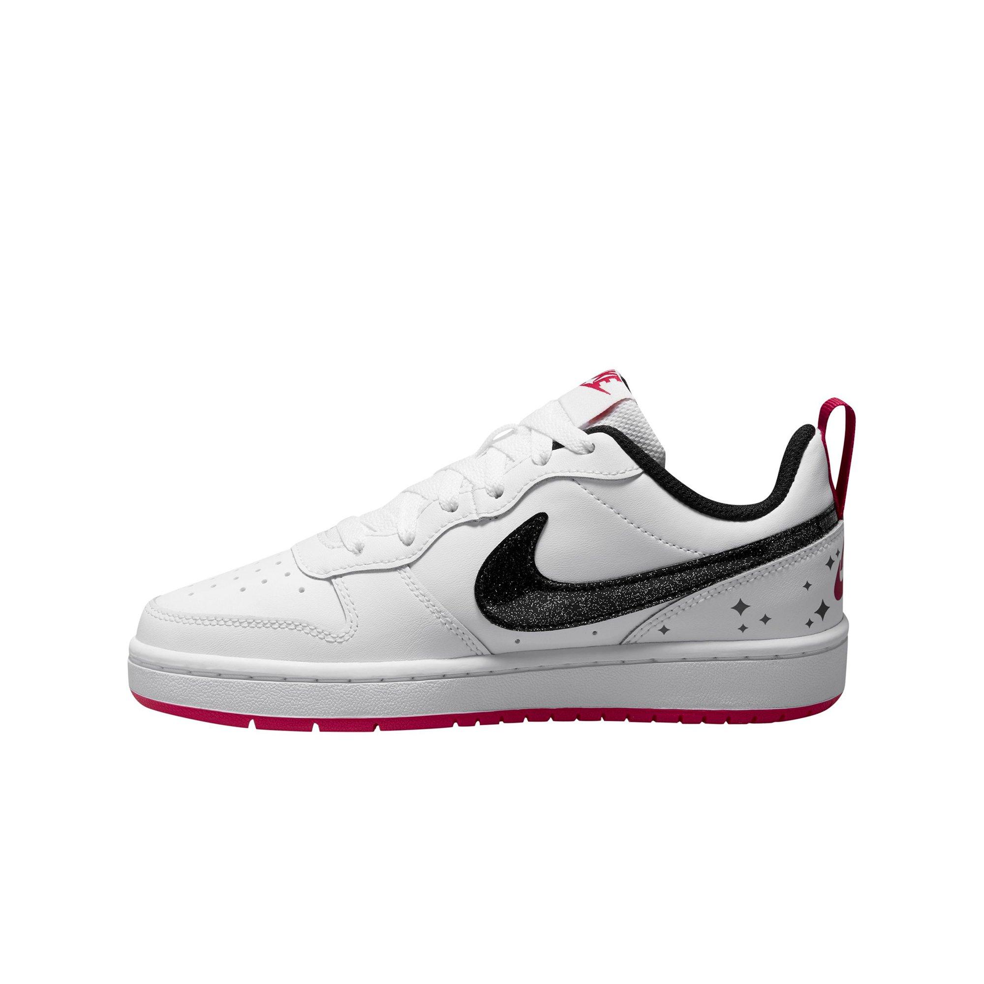 nike court borough low white black