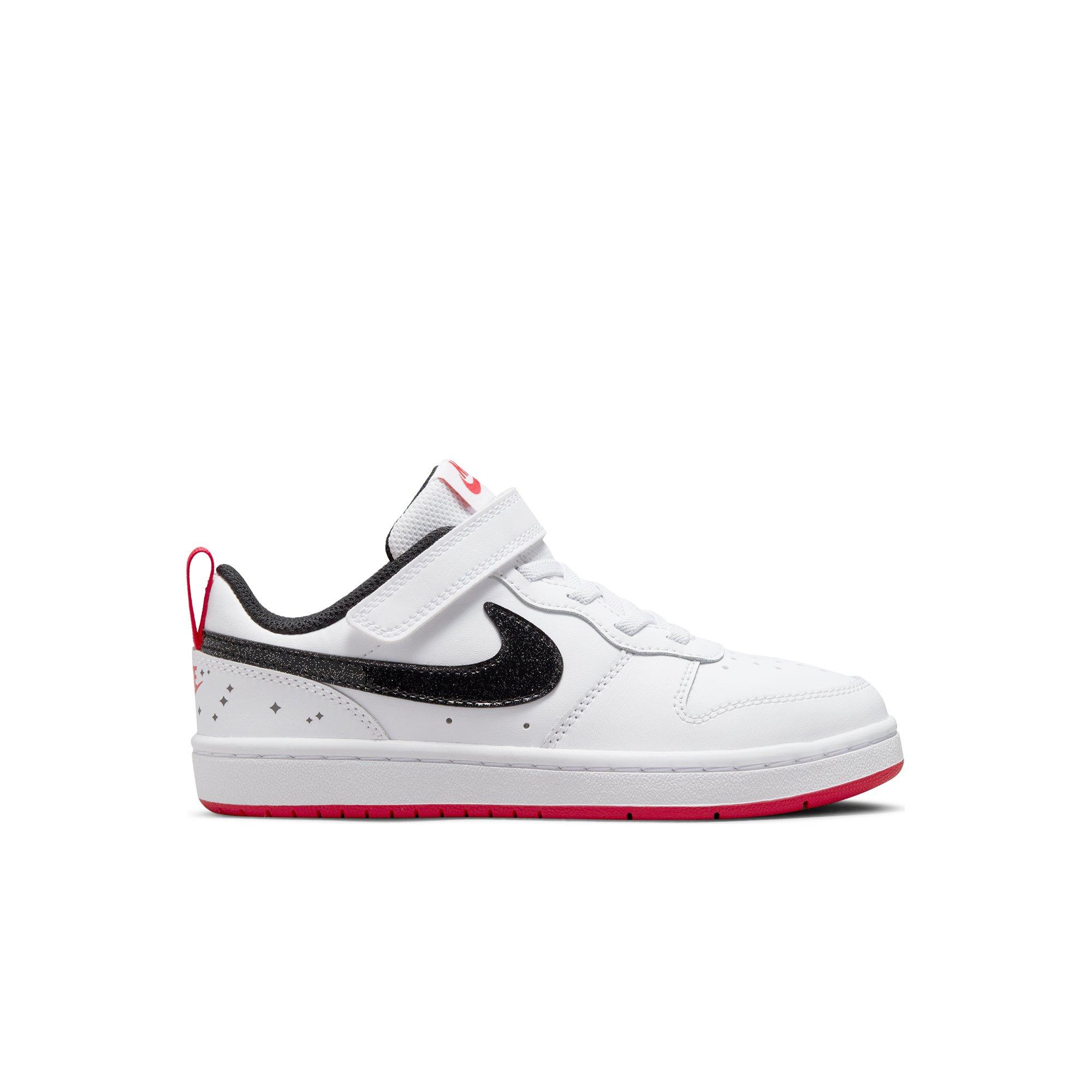 Nike Court Borough Low 2 Se White Black Very Berry Preschool Girls Shoe Hibbett City Gear