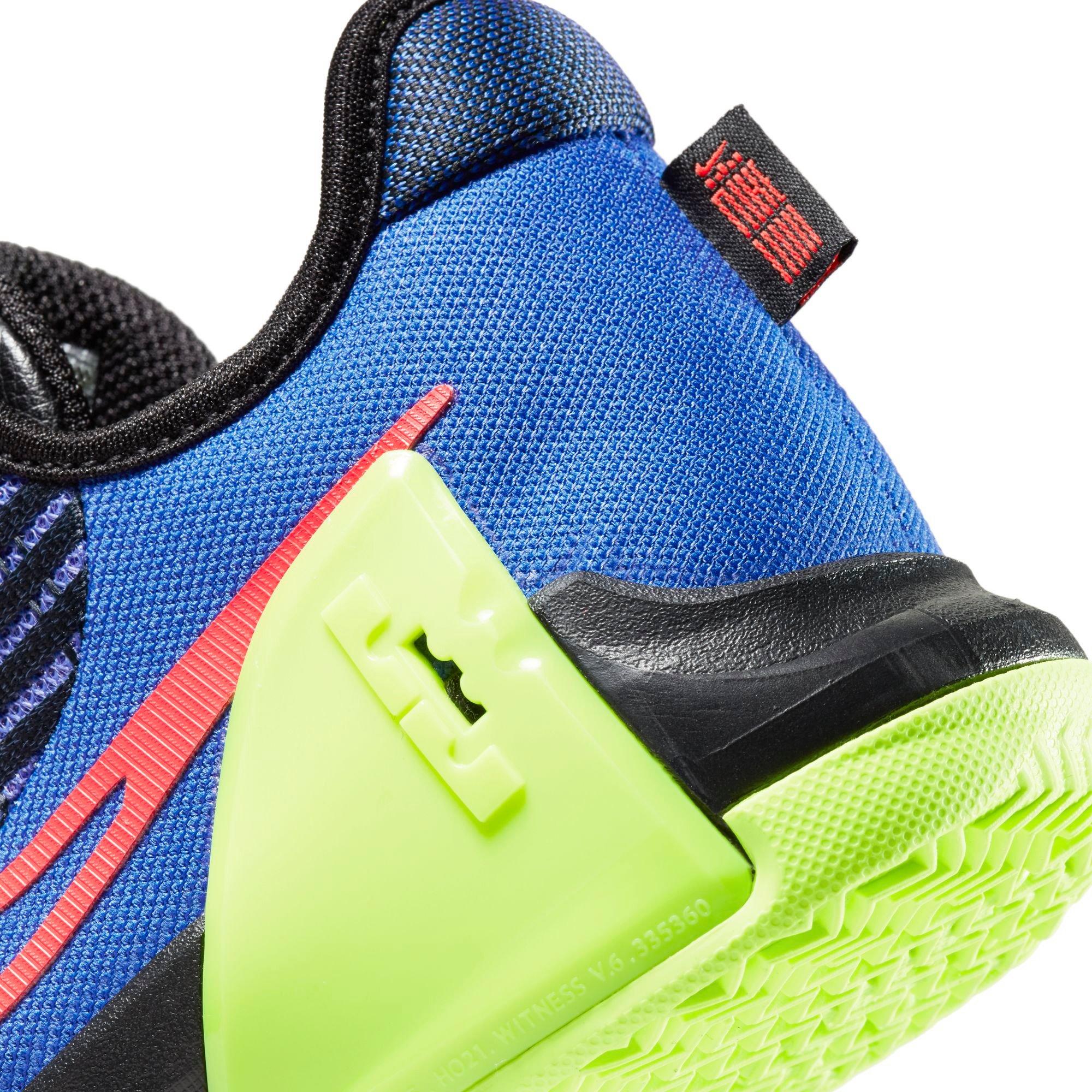 Nike LeBron Witness 6 "Hyper Royal/Black/Volt" Preschool Boys' Basketball Shoe - BLACK/ROYAL Thumbnail View 4