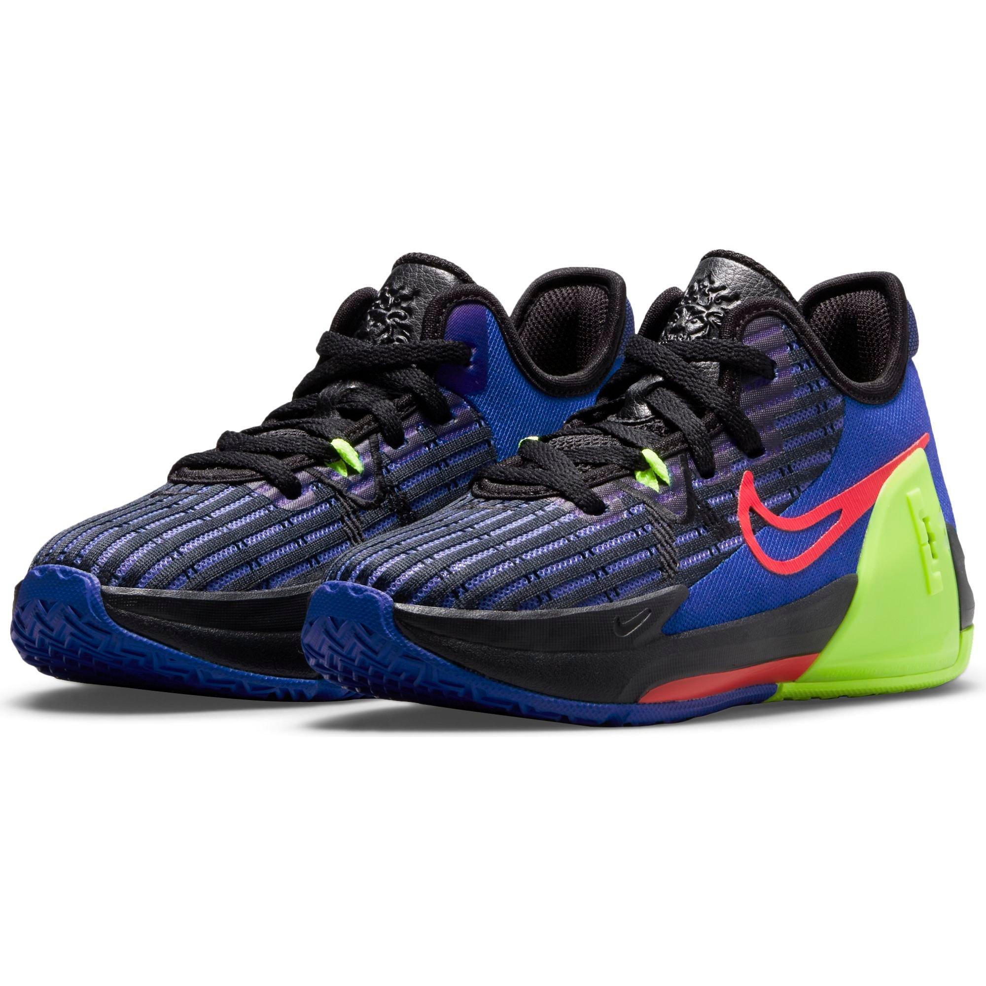 Nike LeBron Witness 6 "Hyper Royal/Black/Volt" Preschool Boys' Basketball Shoe - BLACK/ROYAL Thumbnail View 7