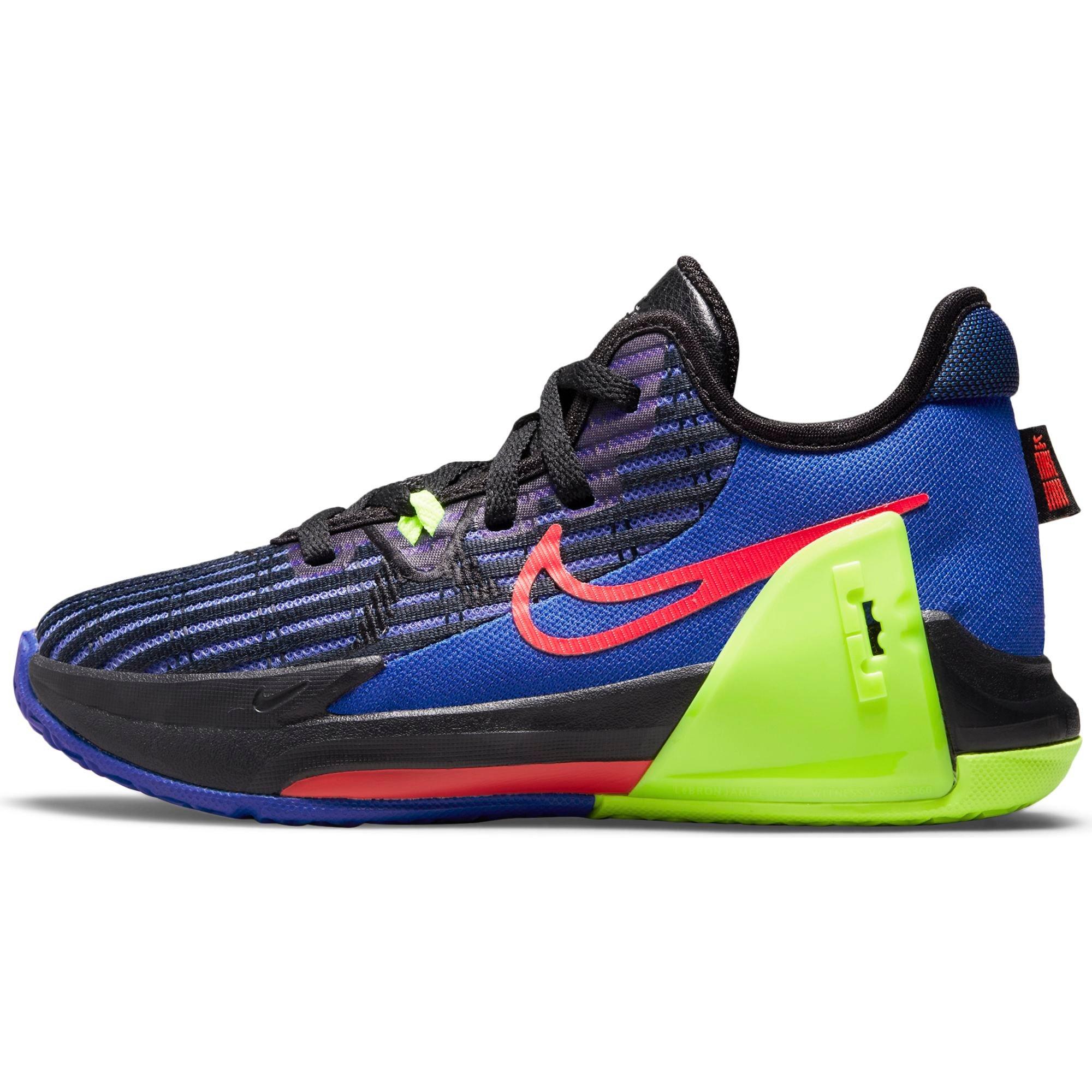 Nike LeBron Witness 6 "Hyper Royal/Black/Volt" Preschool Boys' Basketball Shoe - BLACK/ROYAL Thumbnail View 5