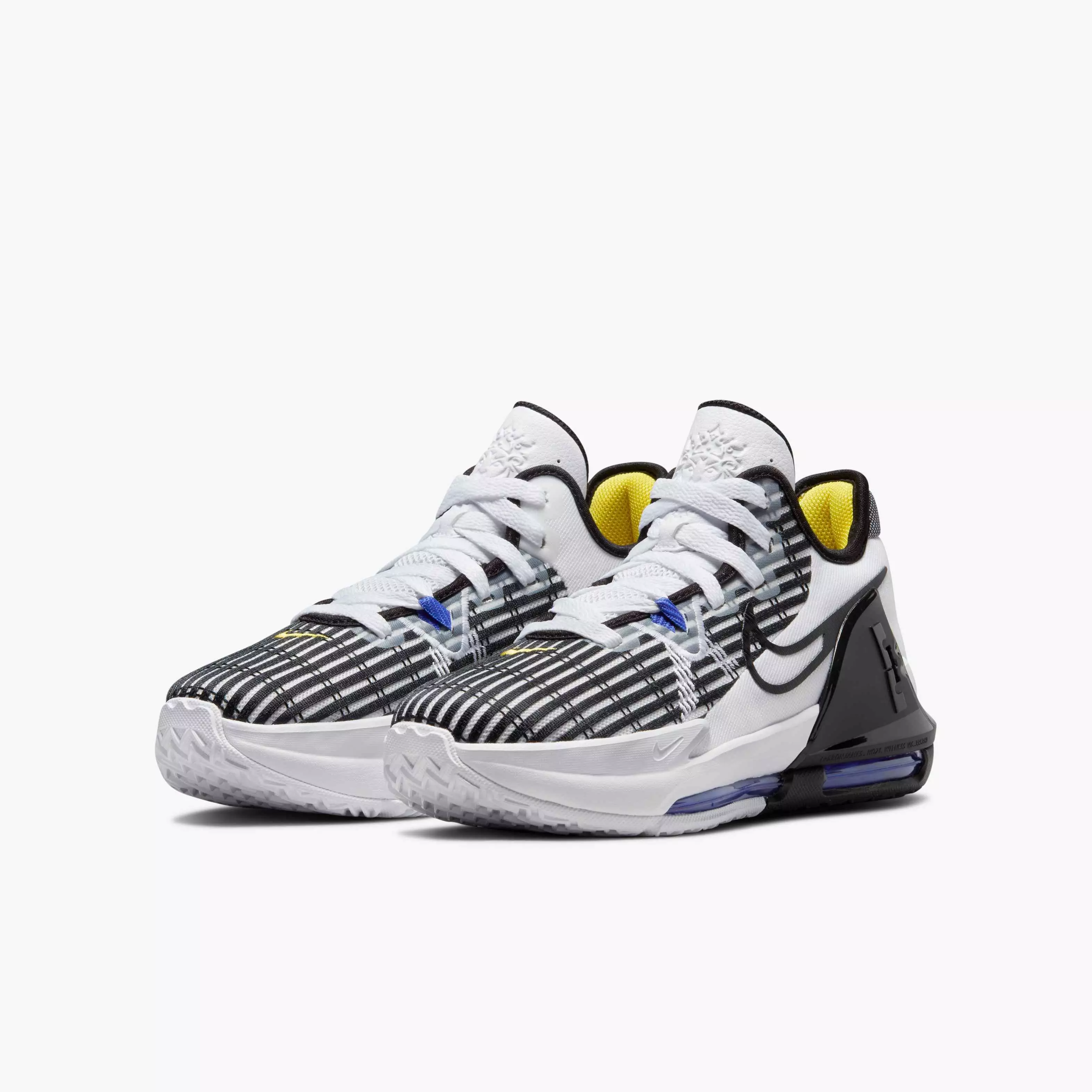 Nike LeBron Witness 6 "LA" Grade School Boys' Basketball Shoe - WHITE/BLACK