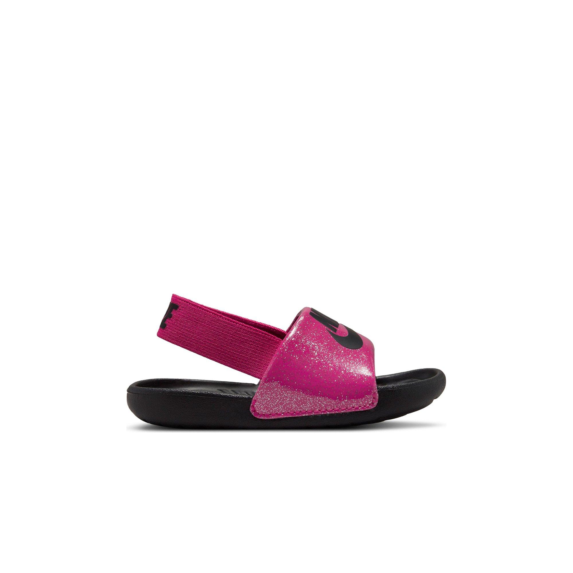 Girls pink cheap nike slides