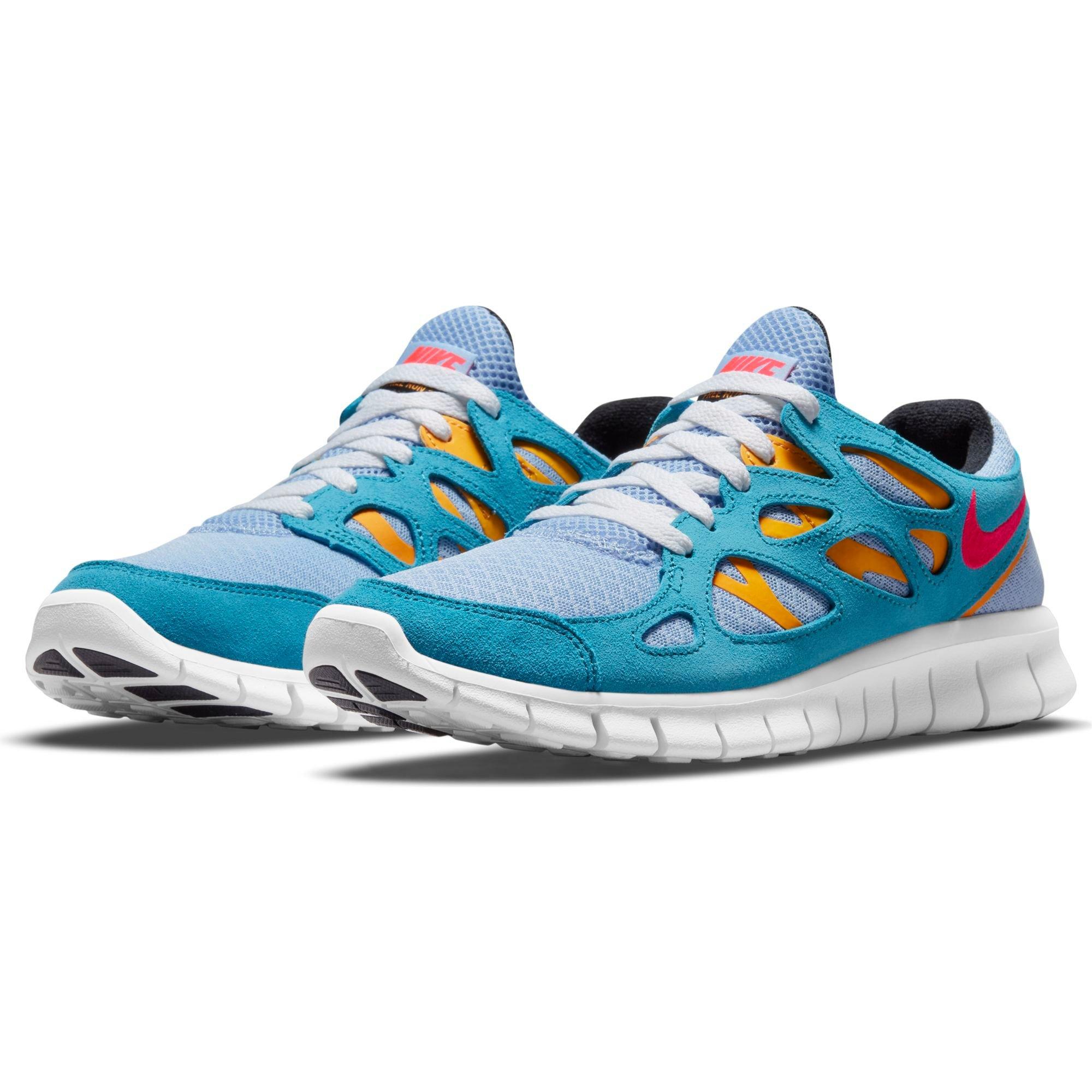 Nike Free Run 2 Cyber Teal Bright Crimson Aluminum Men s Shoe Hibbett