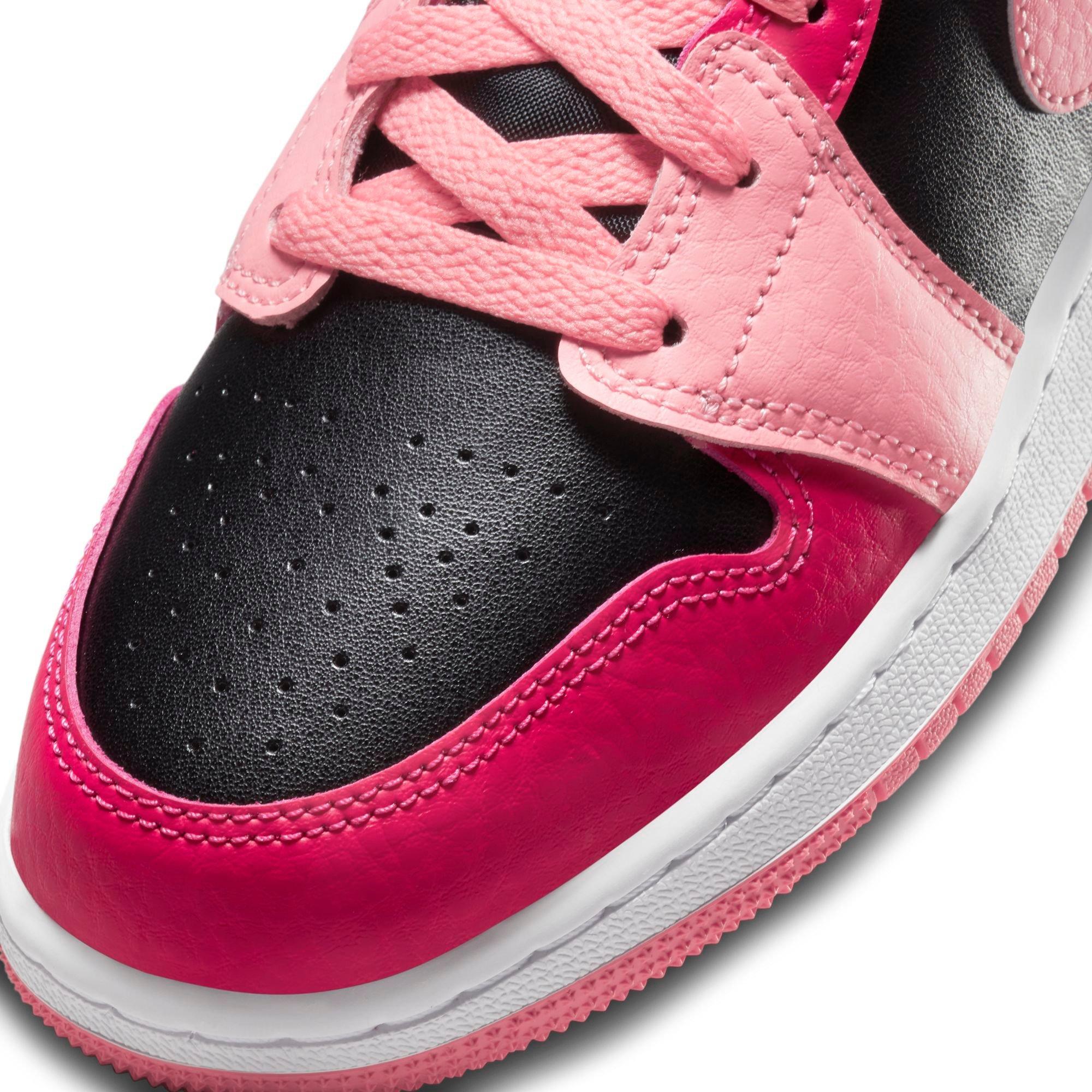 hot pink and black jordans for girls