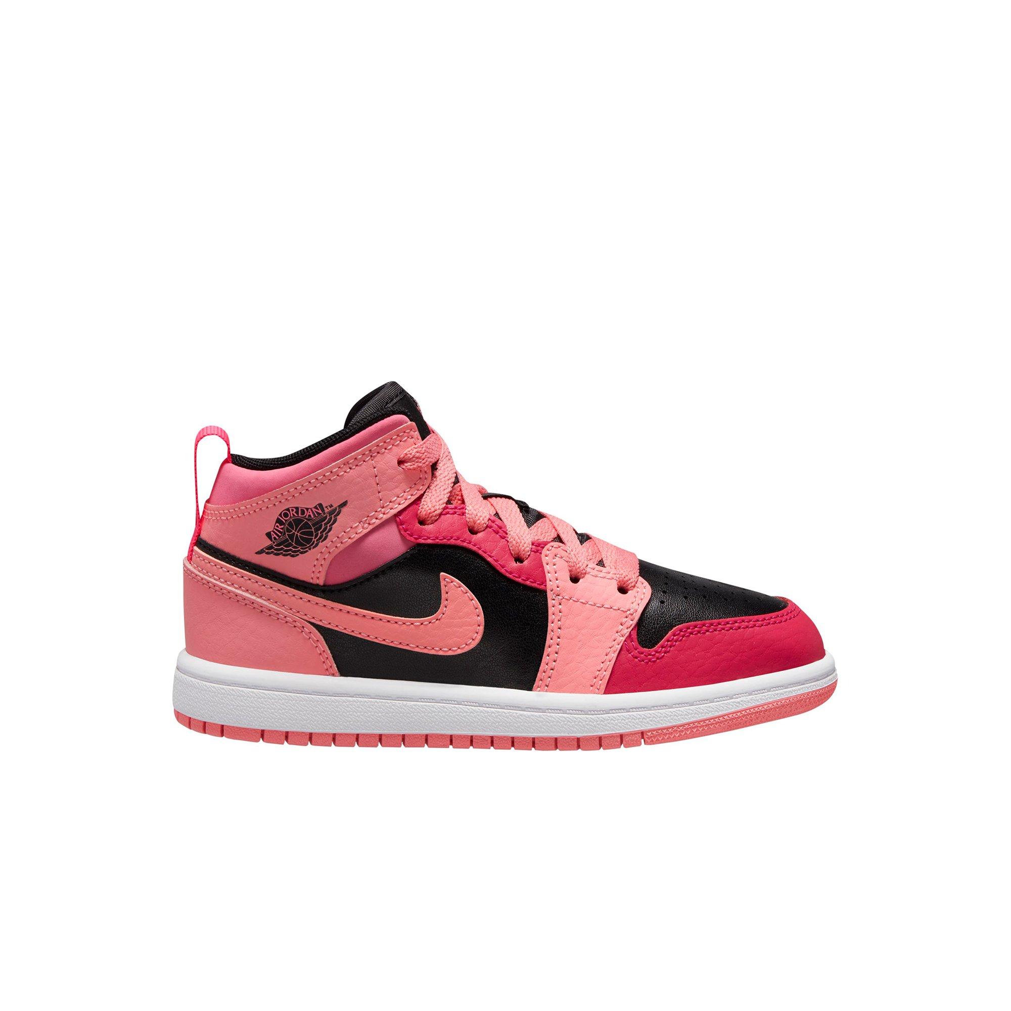 Pink and best sale black jordans kids