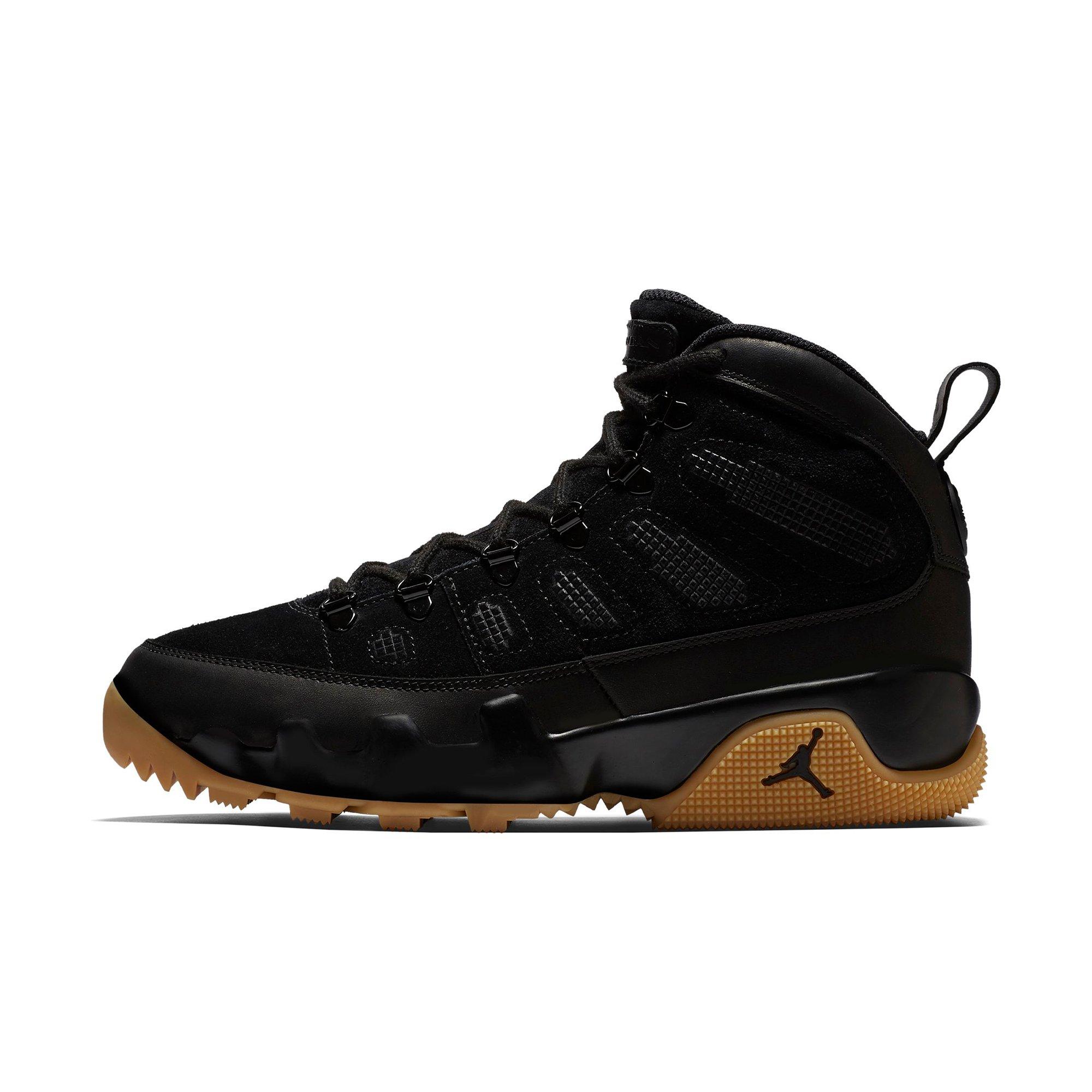 Jordan 9 Retro "Black/Gum Light Brown" Men's Boot - BLACK/GUM Thumbnail View 16