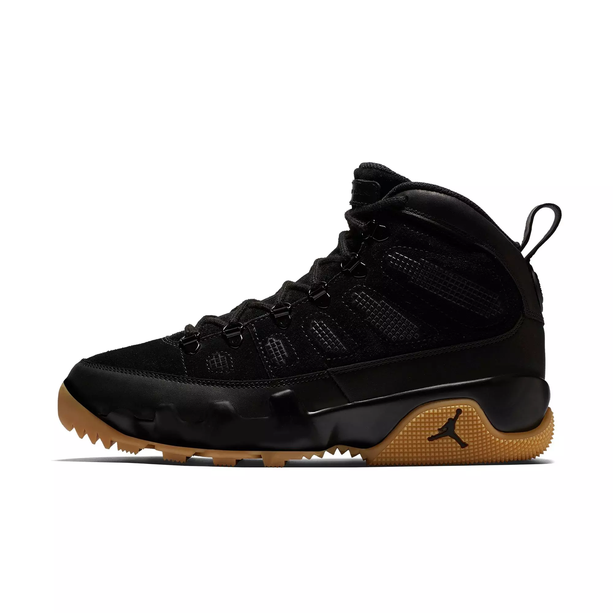 Jordan 9 Retro "Black/Gum Light Brown" Men's Boot - BLACK/GUM