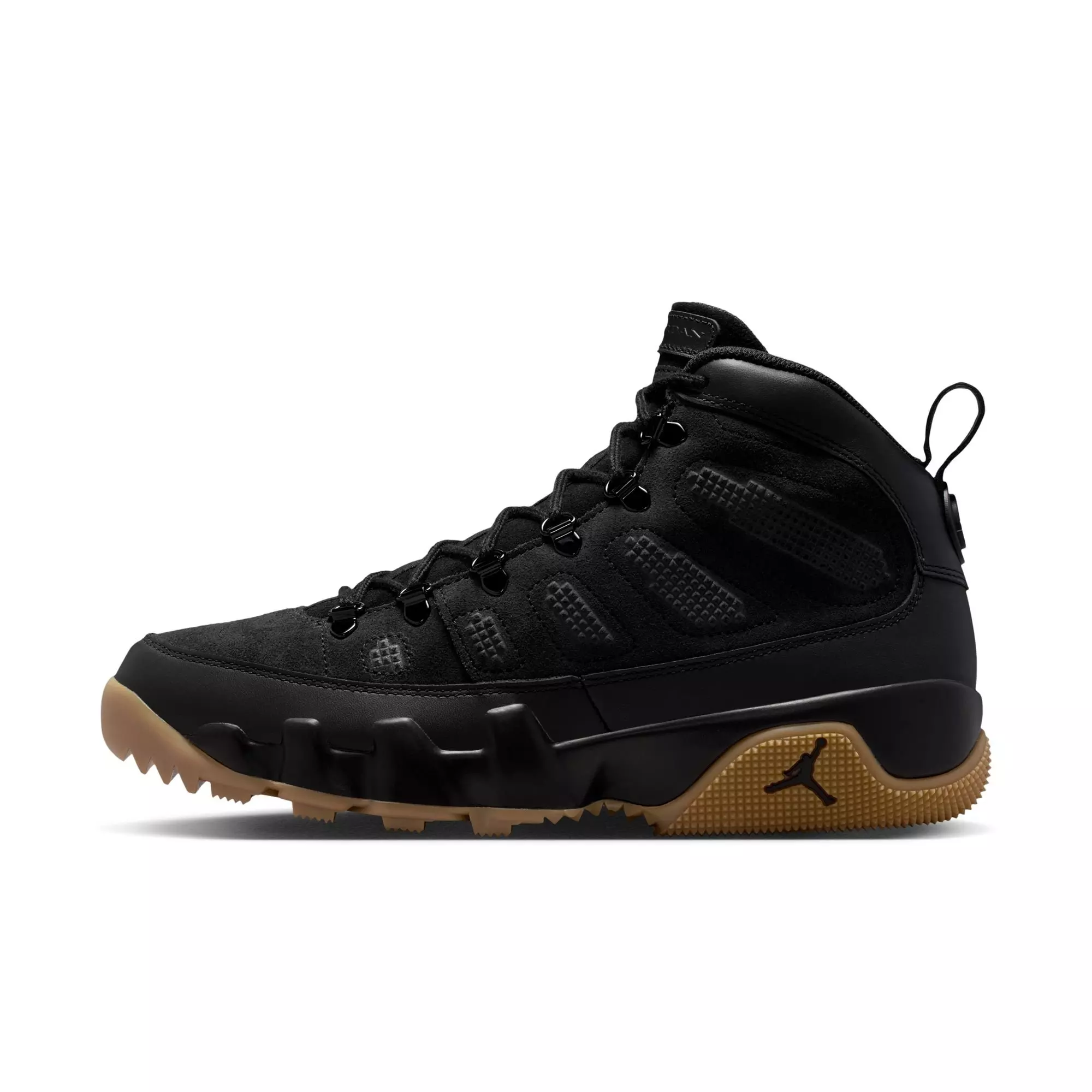 Jordan 9 Retro "Black/Gum Light Brown" Men's Boot - BLACK/GUM