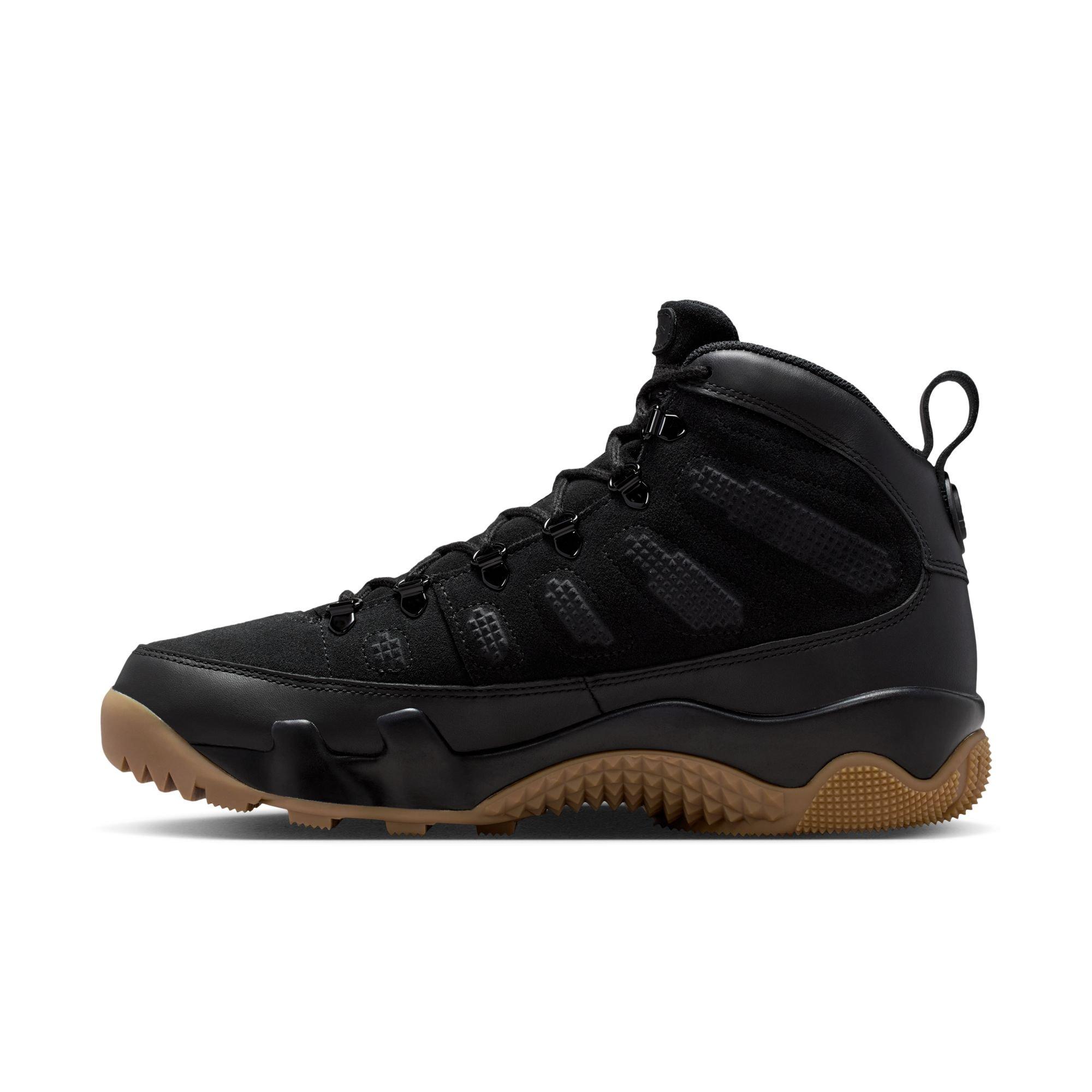 Jordan 9 Retro "Black/Gum Light Brown" Men's Boot - BLACK/GUM Thumbnail View 6