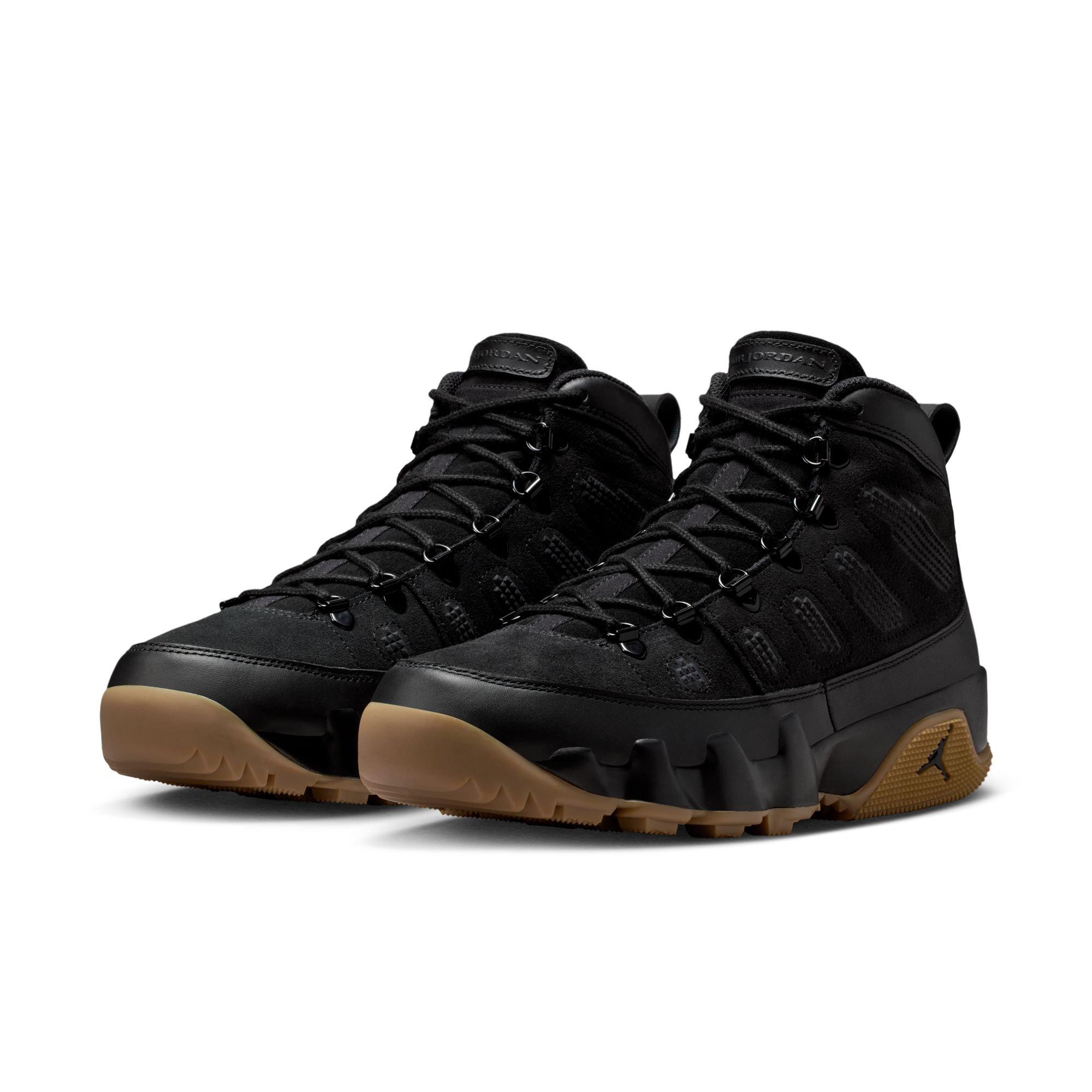 Jordan 9 Retro "Black/Gum Light Brown" Men's Boot - BLACK/GUM Thumbnail View 7