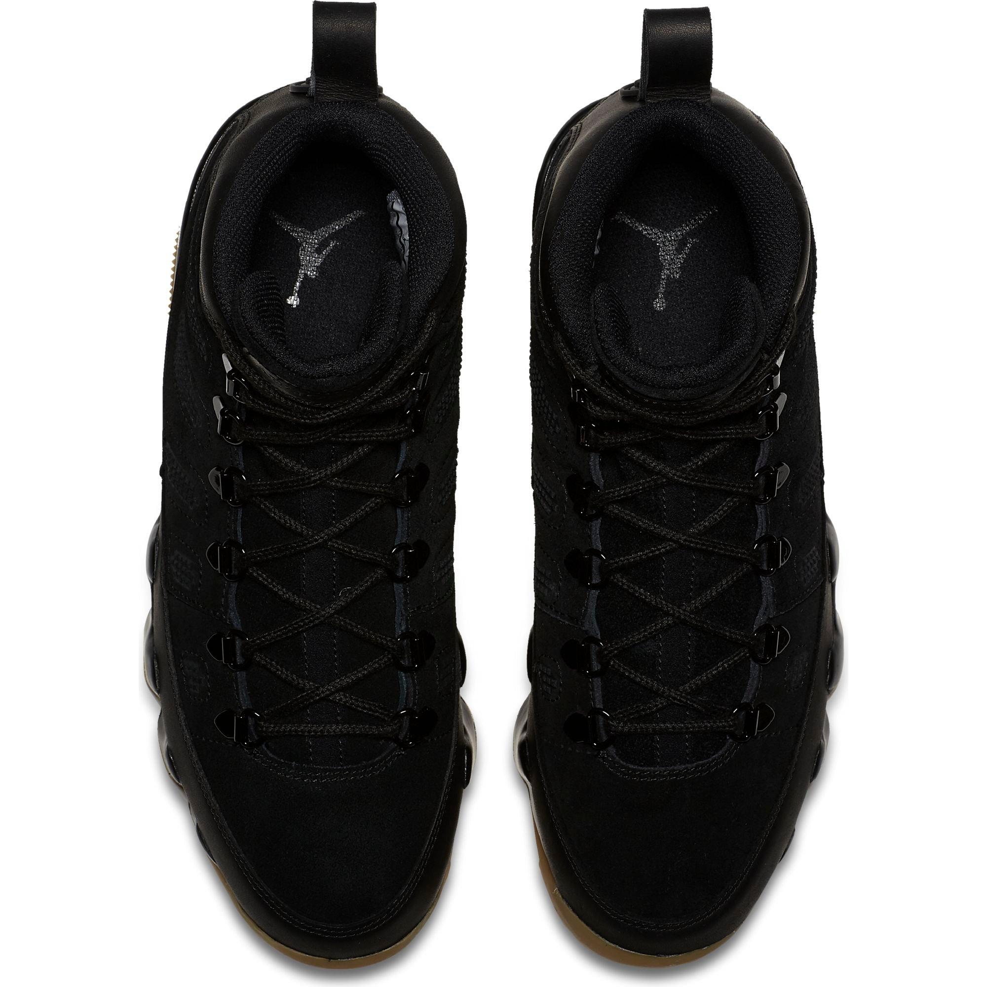 Jordan 9 Retro "Black/Gum Light Brown" Men's Boot - BLACK/GUM Thumbnail View 18