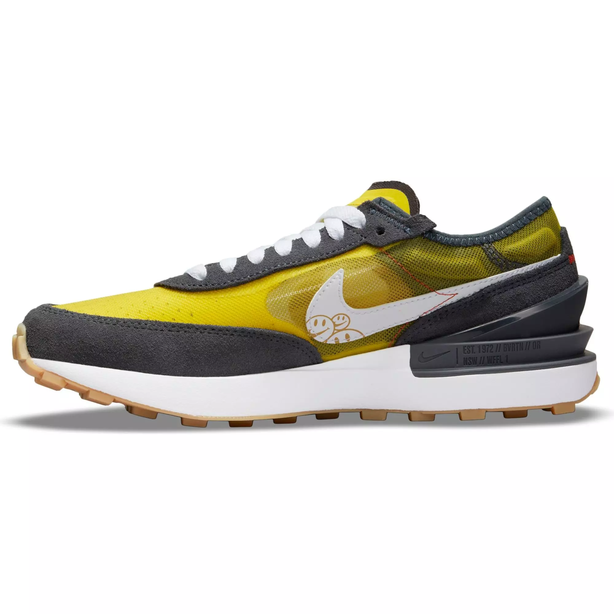 Nike Waffle One "Smile" Grade School Boys' Shoe - YELLOW/WHITE
