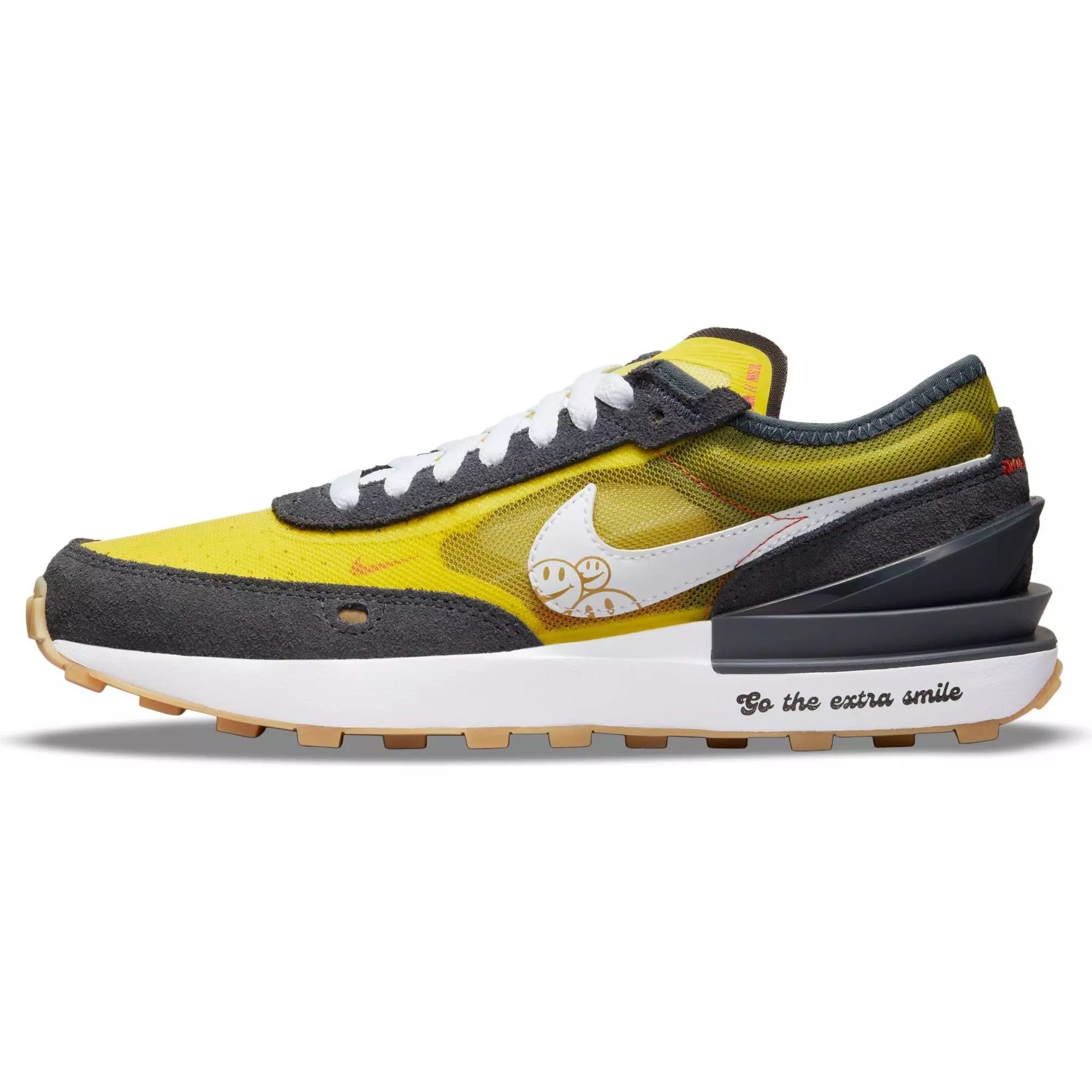Nike Waffle One "Smile" Grade School Boys' Shoe - YELLOW/WHITE