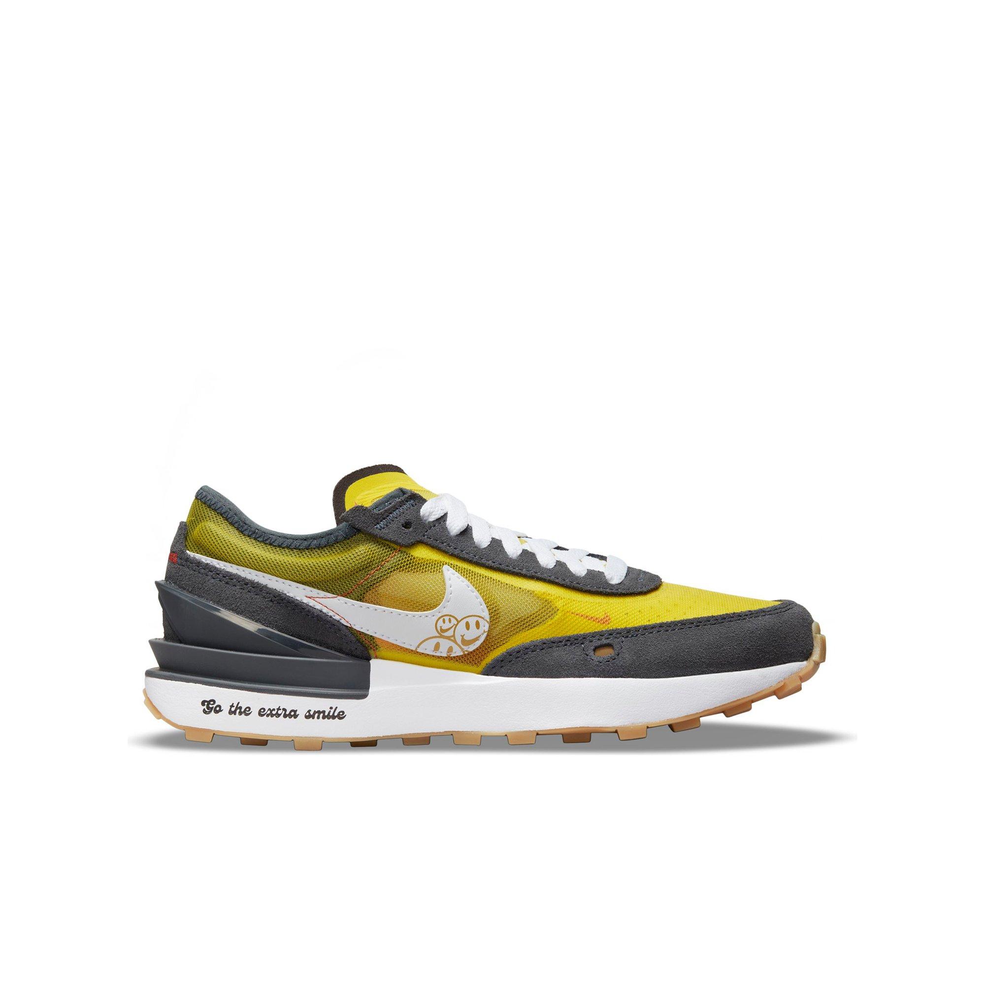 Nike Waffle One "Smile" Grade School Boys' Shoe - YELLOW/WHITE Thumbnail View 1