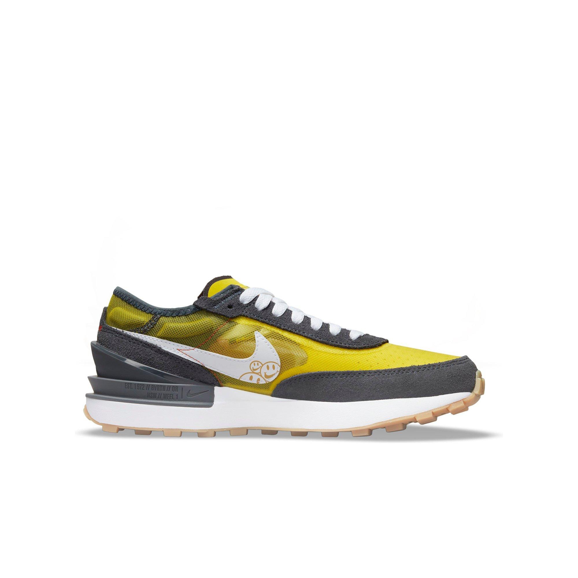 Nike Waffle One "Smile" Grade School Boys' Shoe - YELLOW/WHITE Thumbnail View 2