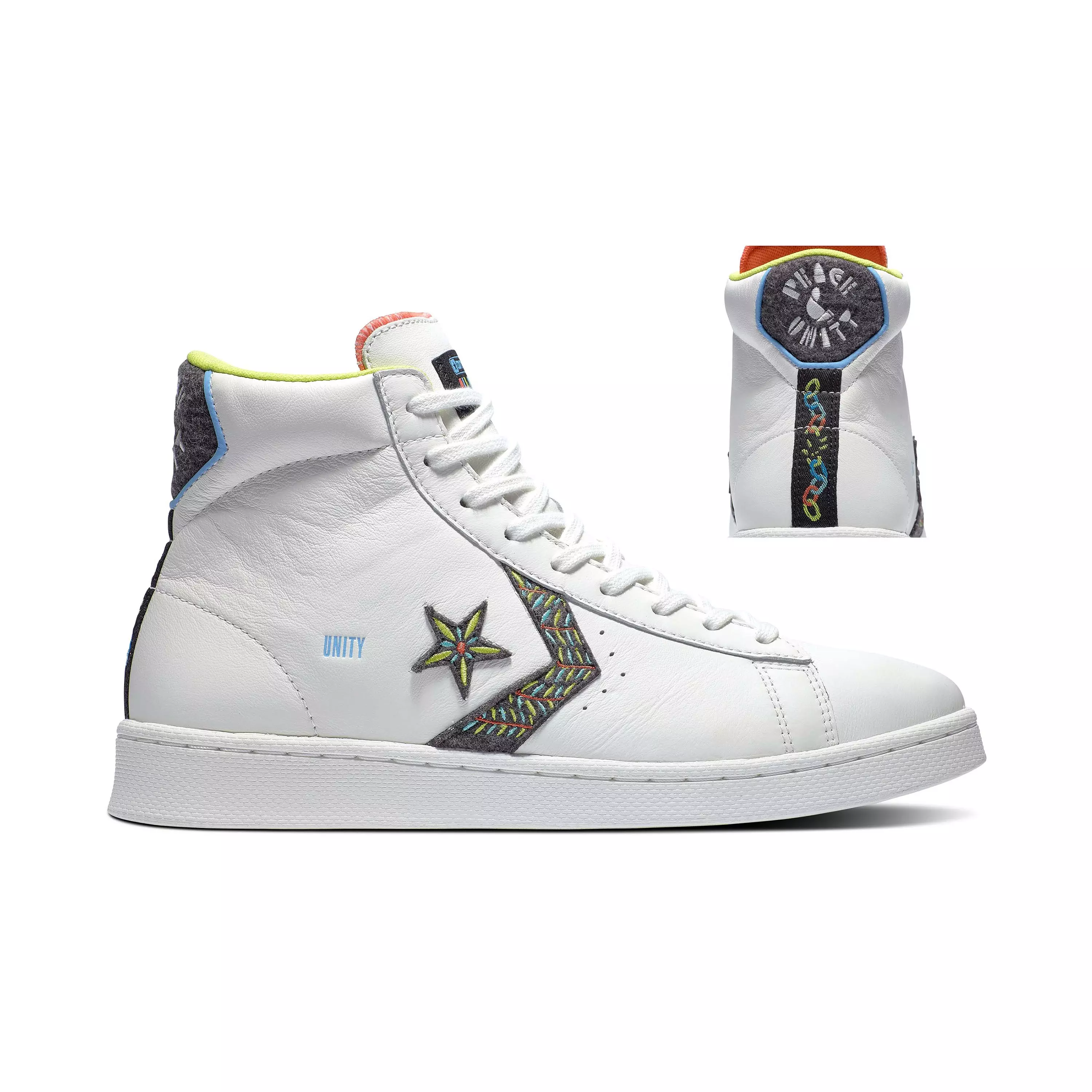 Converse Pro Leather Peace and Unity "White/Black" Men's Shoe - WHITE/BLACK