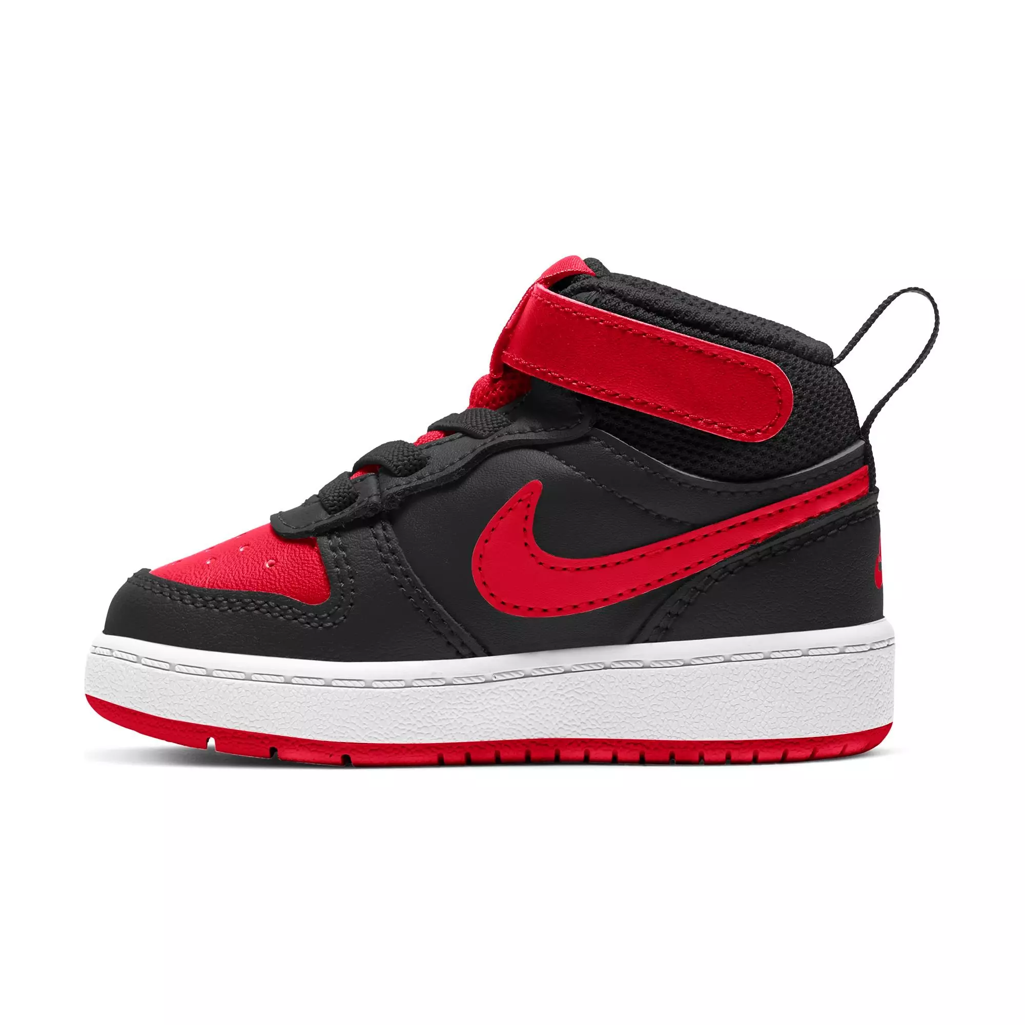 Nike Court Borough Mid 2 "Black/University Red/White" Toddler Boys' Shoe - BLACK/RED/WHITE
