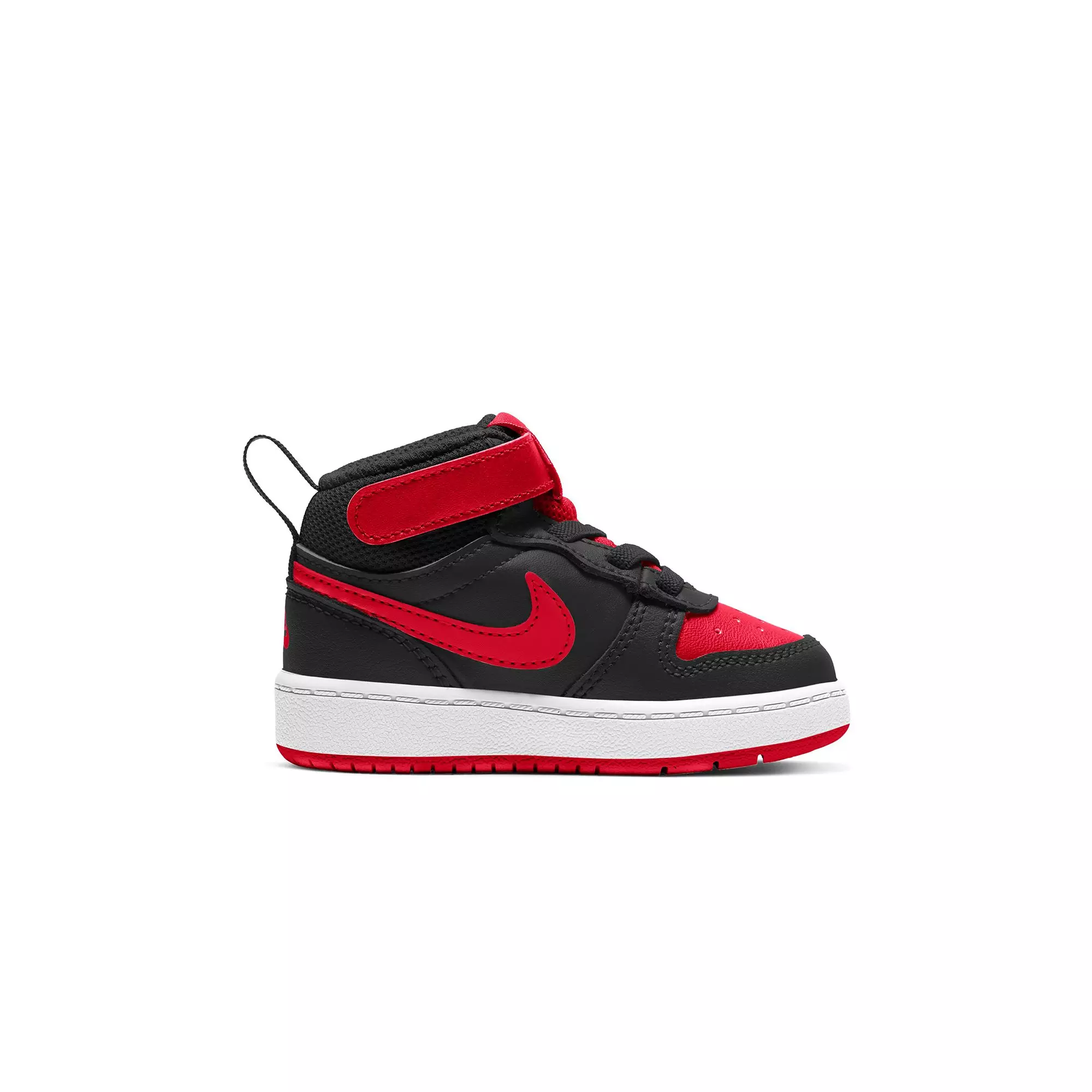 Nike Court Borough Mid 2 "Black/University Red/White" Toddler Boys' Shoe - BLACK/RED/WHITE