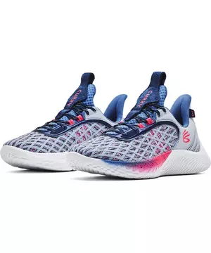 Under Armour Curry Flow 9 White/Multicolor Men's Basketball Shoes, Purple/Pink, Size: 10.5