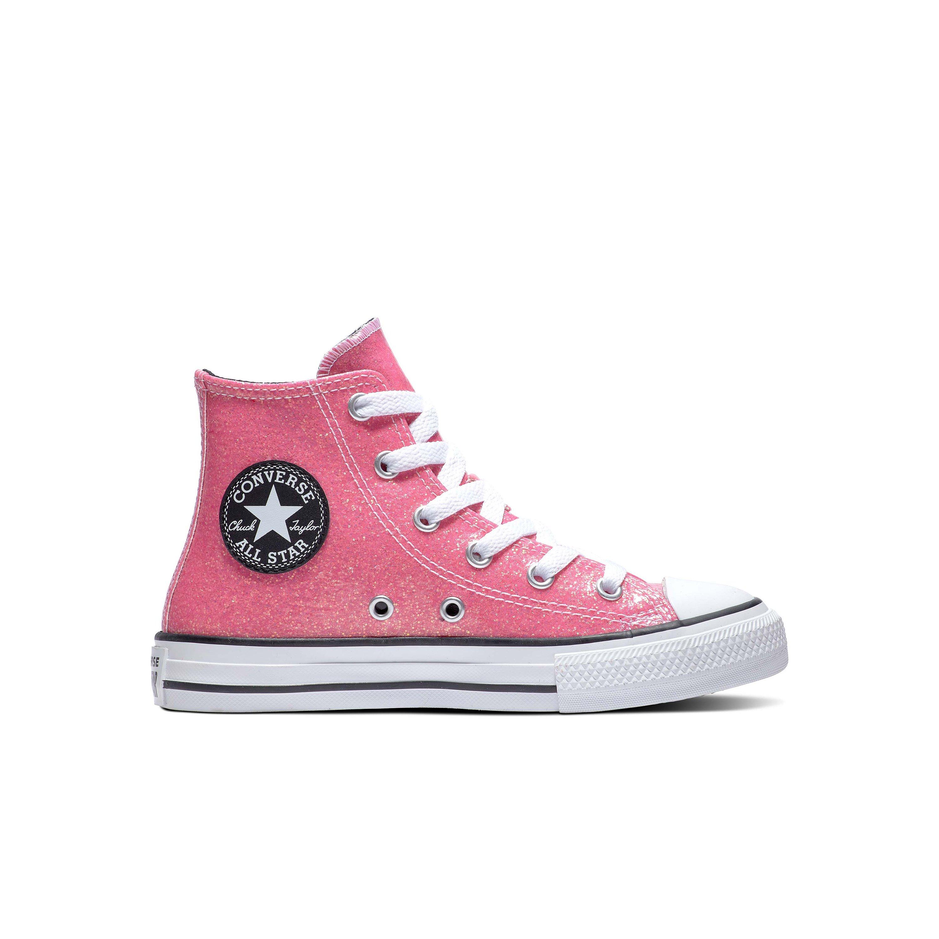 Pink shop sparkle converse