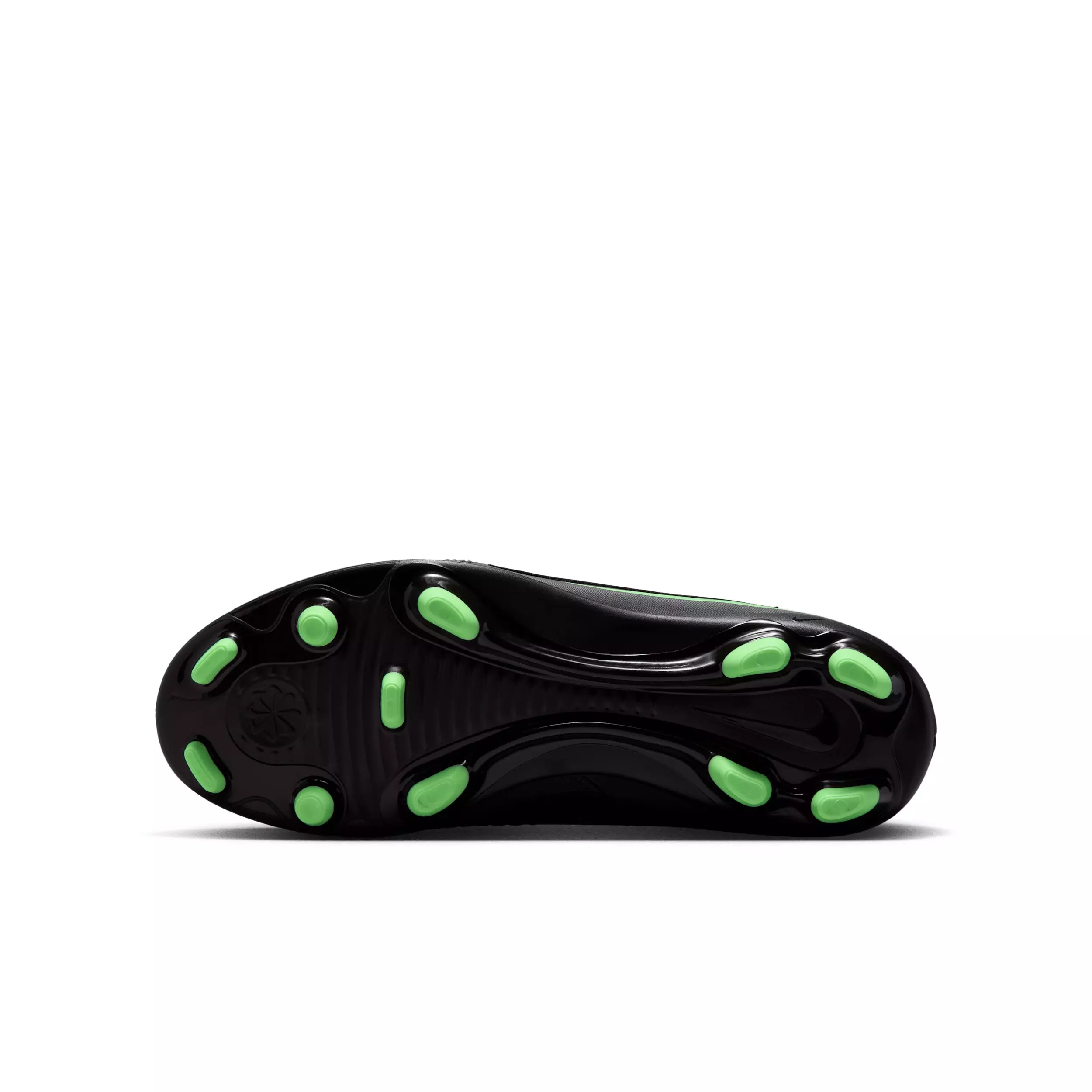 Nike Phantom 6 High Club MG "Black/Black/Illusion Green" Grade School Kids' Soccer Cleat - BLACK/BLACK/GREEN