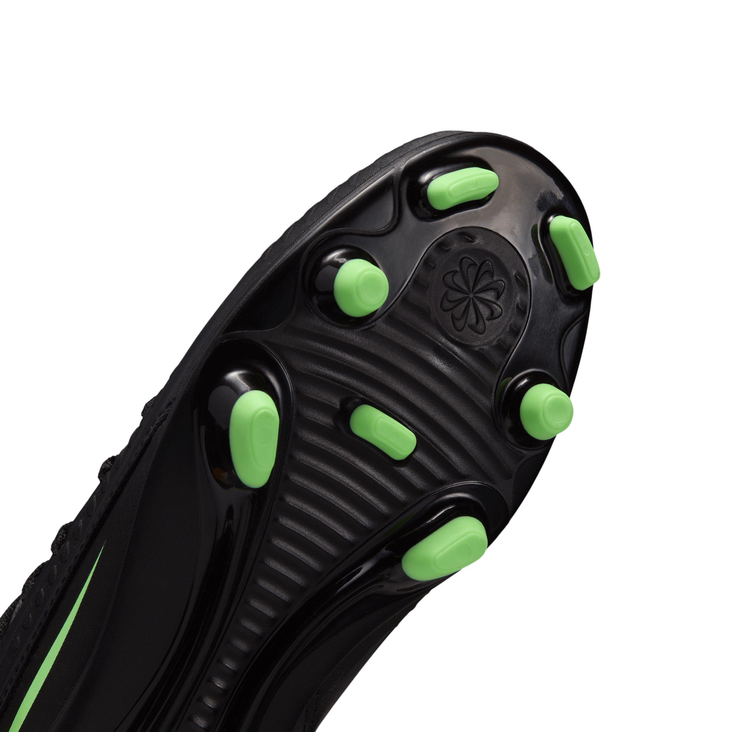 Nike Phantom 6 High Club MG Grade School Kids' "Black/Black/Illusion Green" Soccer Cleat